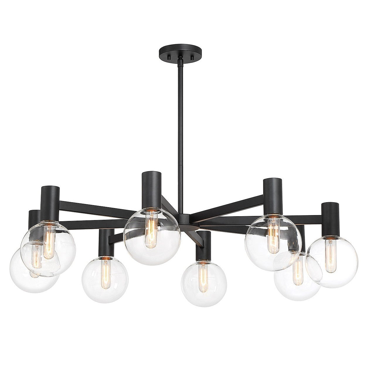 Savoy House - 1-3074-8-89 - Eight Light Chandelier - Wright - Matte Black