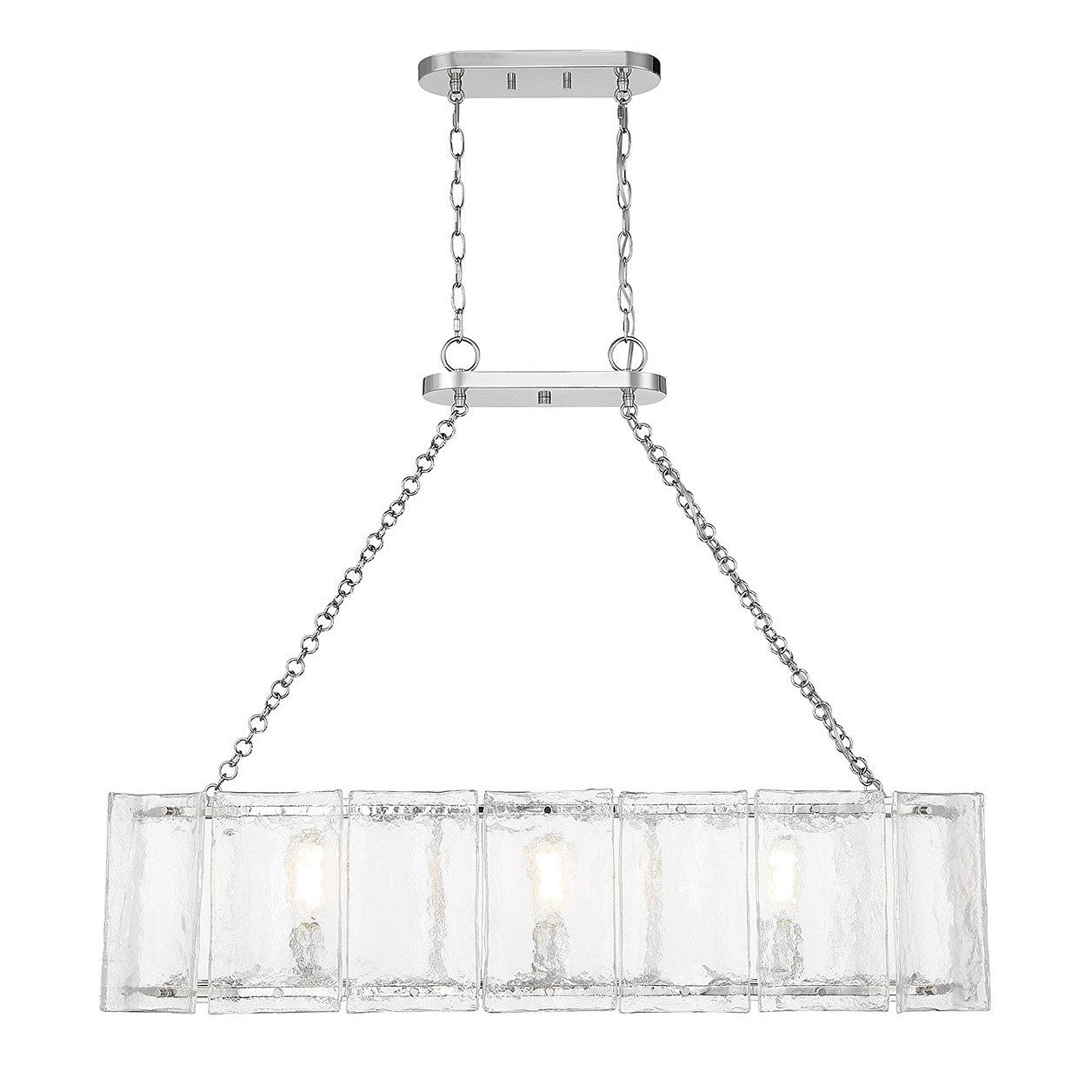 Savoy House - 1-8203-3-109 - Three Light Linear Chandelier - Genry - Polished Nickel