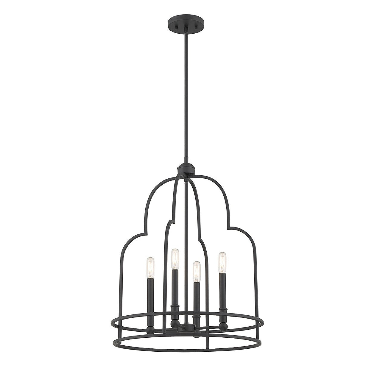 Savoy House - 3-6612-4-89 - Four Light Pendant - Diplomat - Matte Black