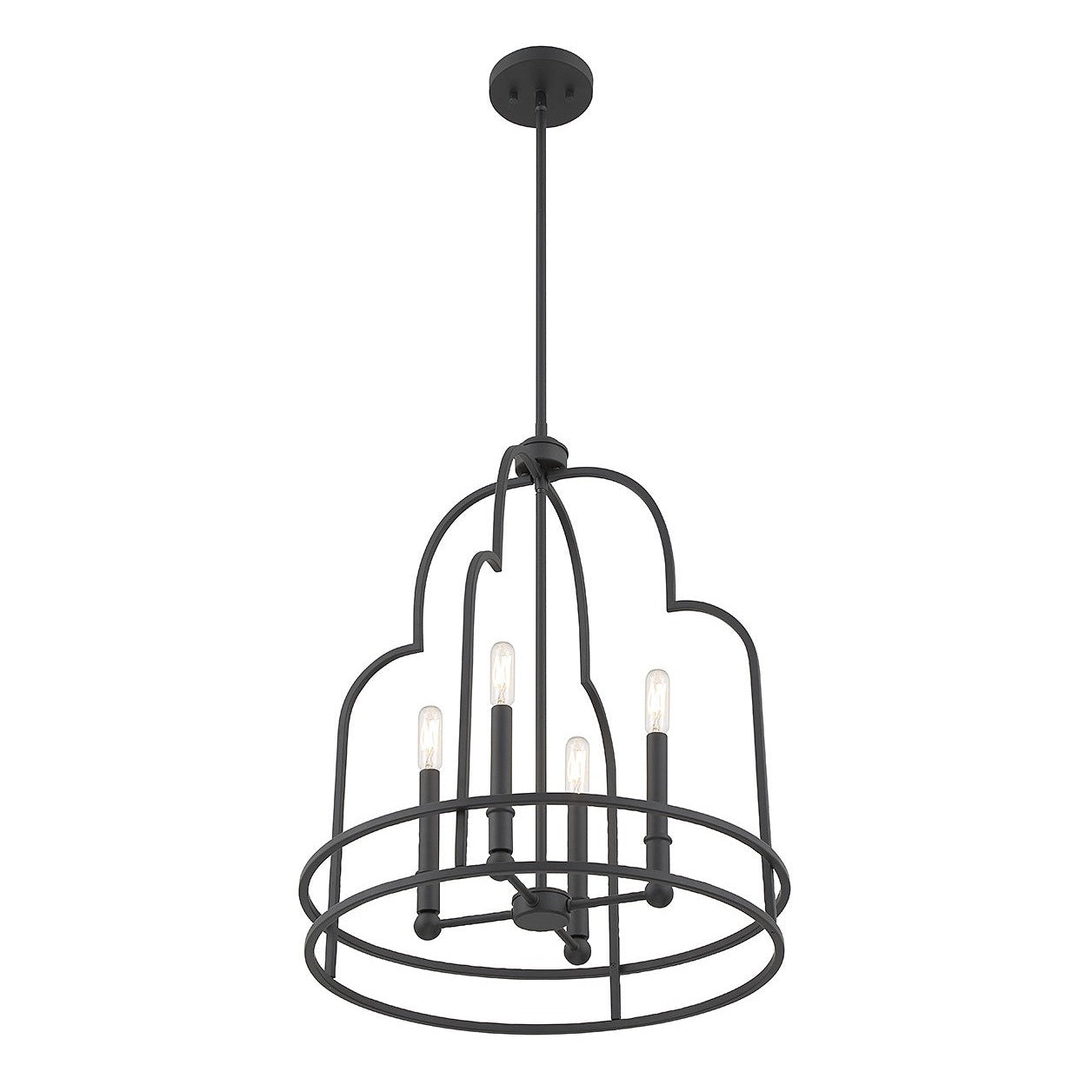 Savoy House - 3-6612-4-89 - Four Light Pendant - Diplomat - Matte Black