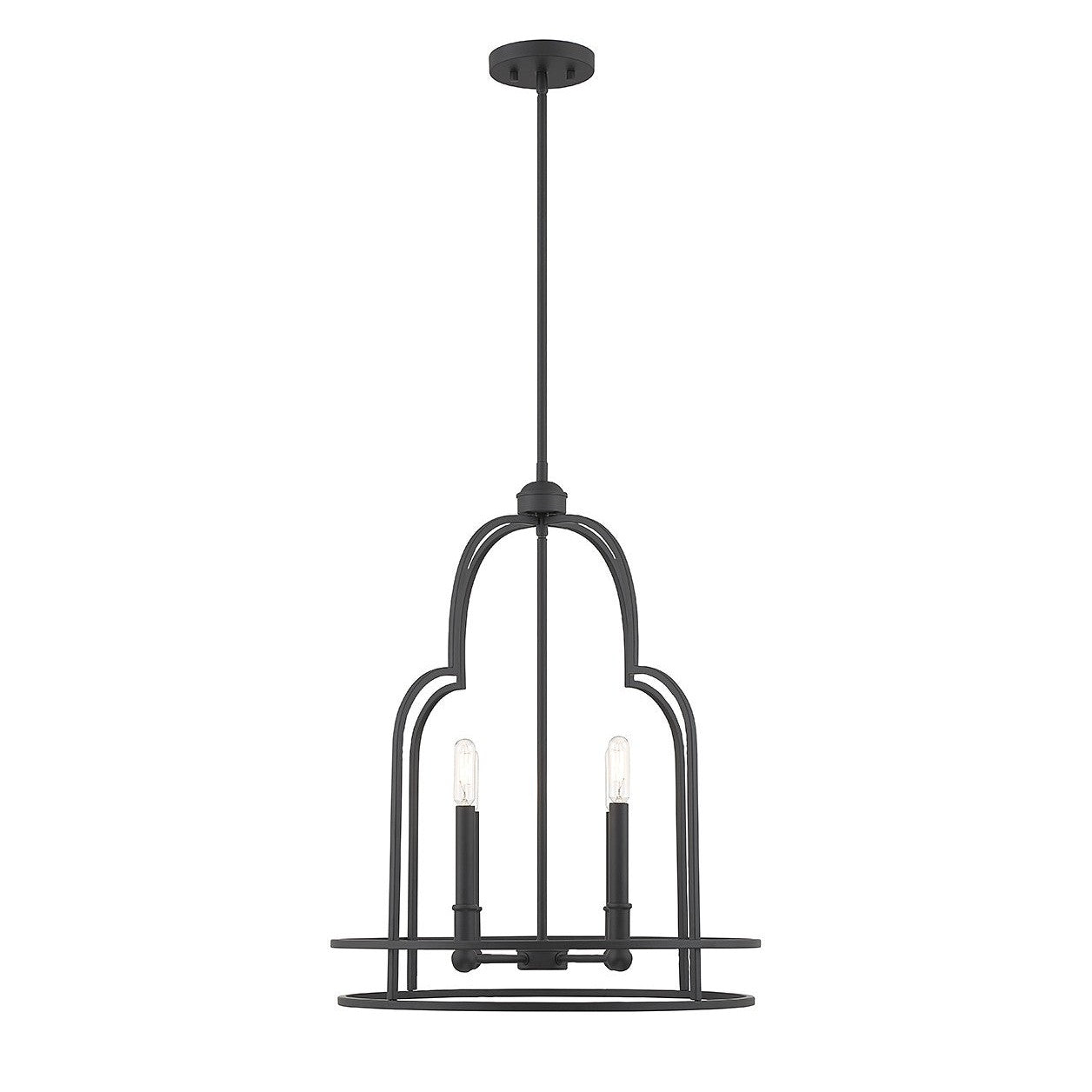 Savoy House - 3-6612-4-89 - Four Light Pendant - Diplomat - Matte Black