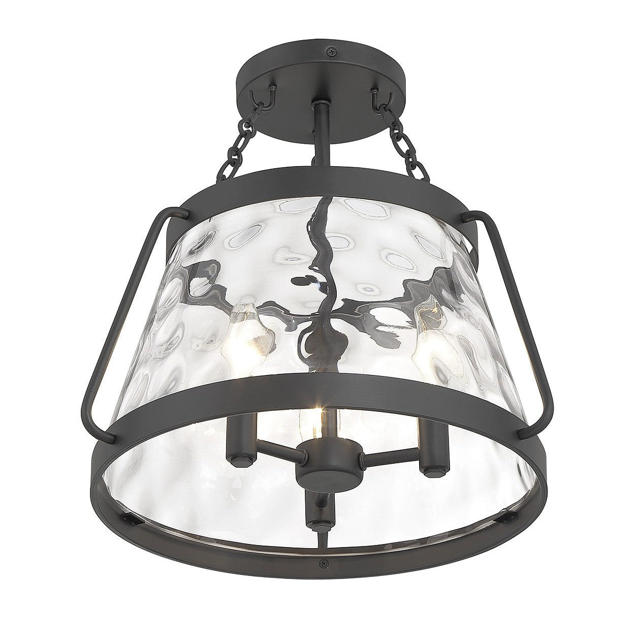 Savoy House - 6-1802-3-89 - Three Light Semi-Flush Mount - Crawford - Matte Black