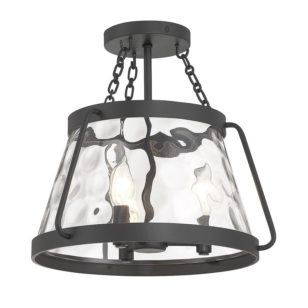 Savoy House - 6-1802-3-89 - Three Light Semi-Flush Mount - Crawford - Matte Black