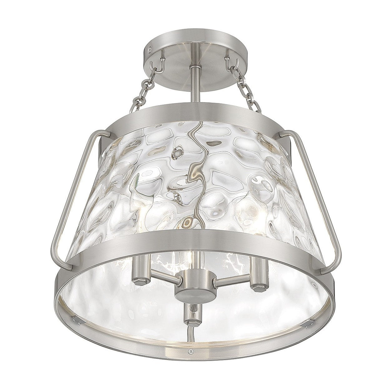 Savoy House - 6-1802-3-SN - Three Light Semi-Flush Mount - Crawford - Satin Nickel
