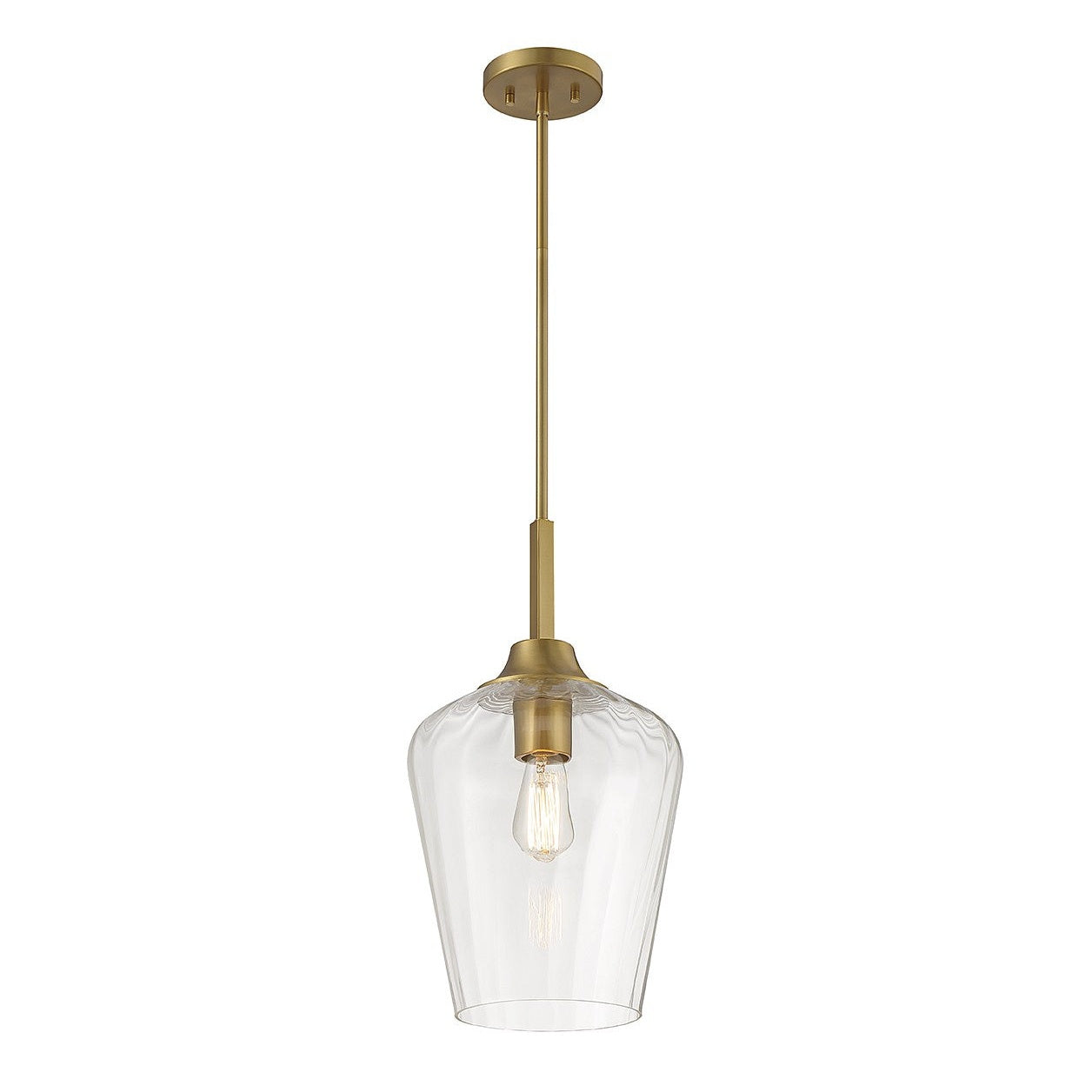 Savoy House - 7-3390-1-322 - One Light Pendant - Carlton - Warm Brass