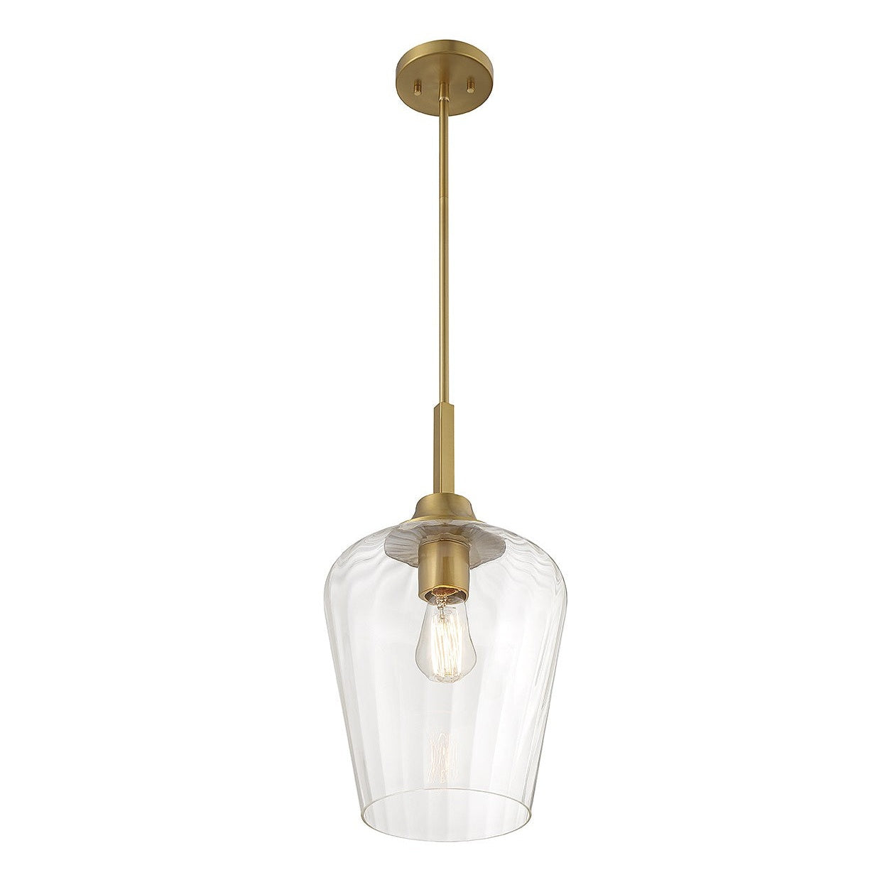Savoy House - 7-3390-1-322 - One Light Pendant - Carlton - Warm Brass