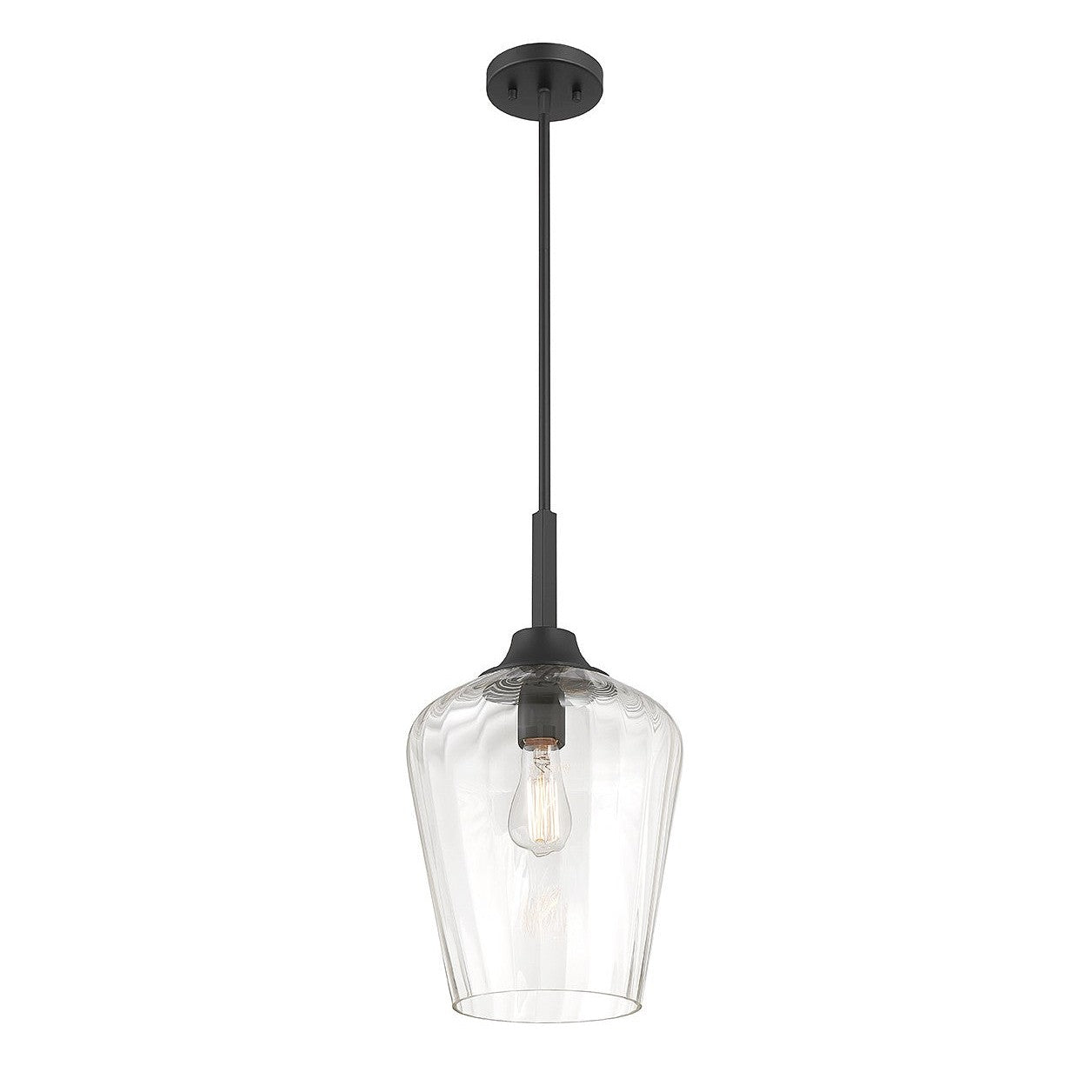 Savoy House - 7-3390-1-89 - One Light Pendant - Carlton - Matte Black