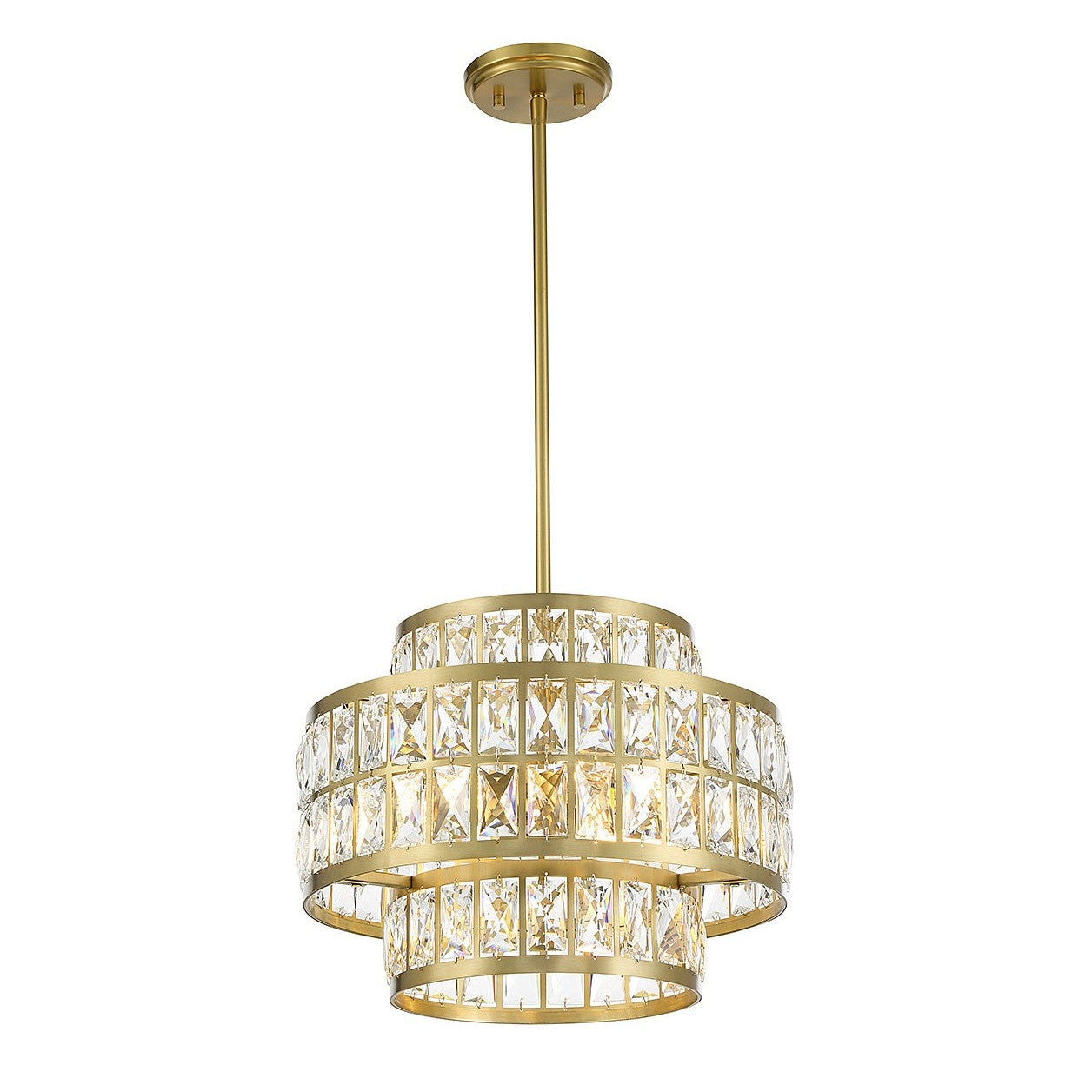 Savoy House - 7-9044-3-322 - Three Light Pendant - Renzo - Warm Brass