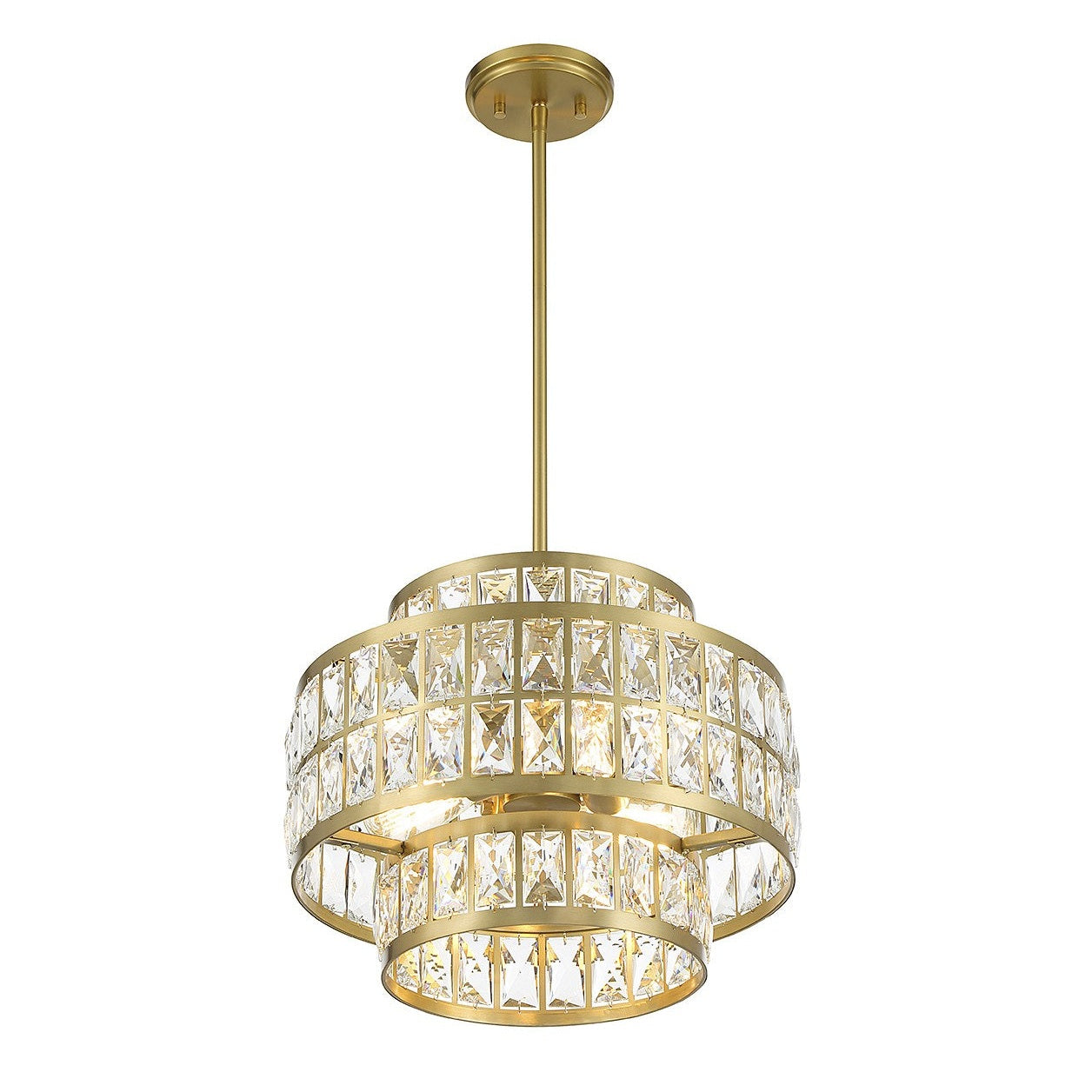 Savoy House - 7-9044-3-322 - Three Light Pendant - Renzo - Warm Brass