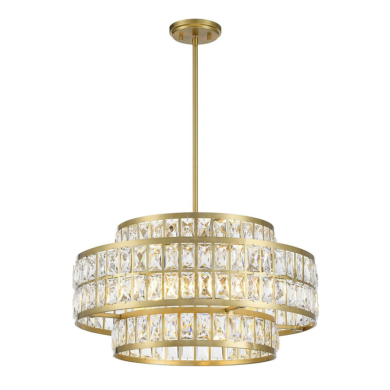 Savoy House - 7-9046-4-322 - Four Light Pendant - Renzo - Warm Brass