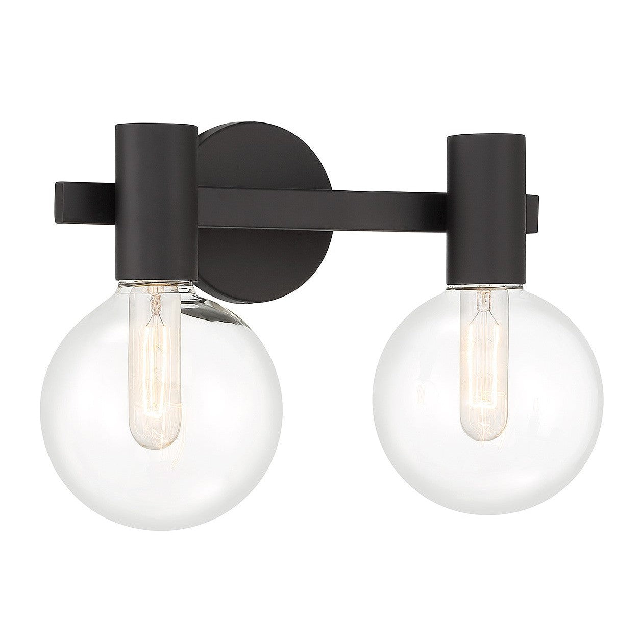 Savoy House - 8-3076-2-BK - Two Light Bathroom Vanity - Wright - Matte Black