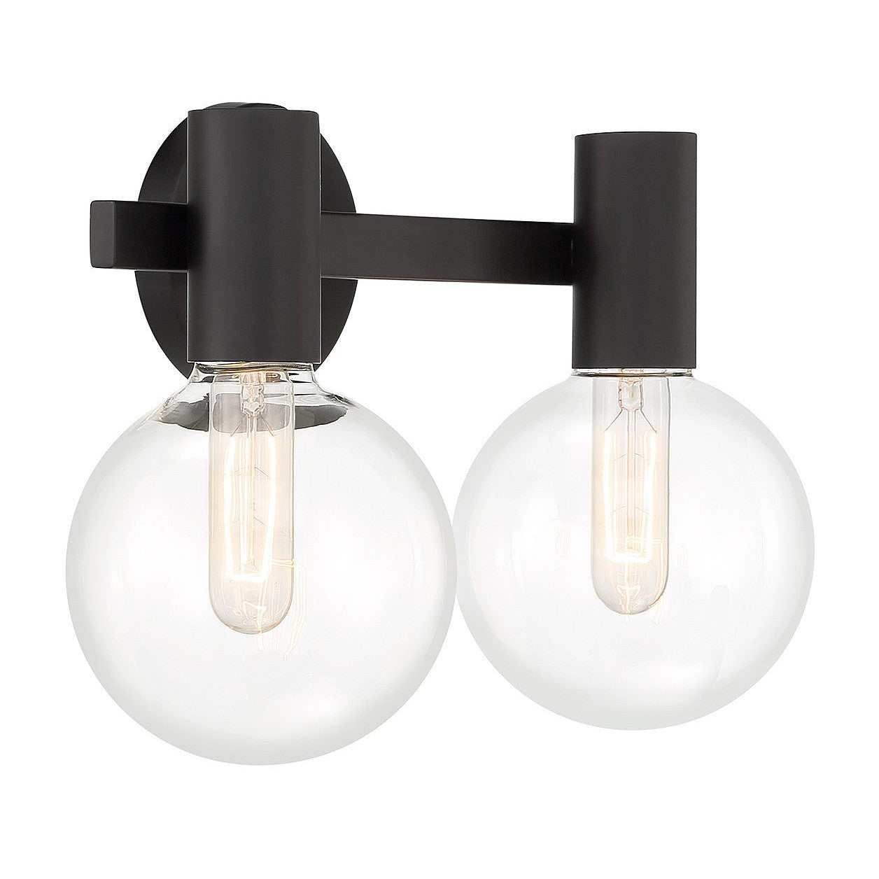 Savoy House - 8-3076-2-BK - Two Light Bathroom Vanity - Wright - Matte Black