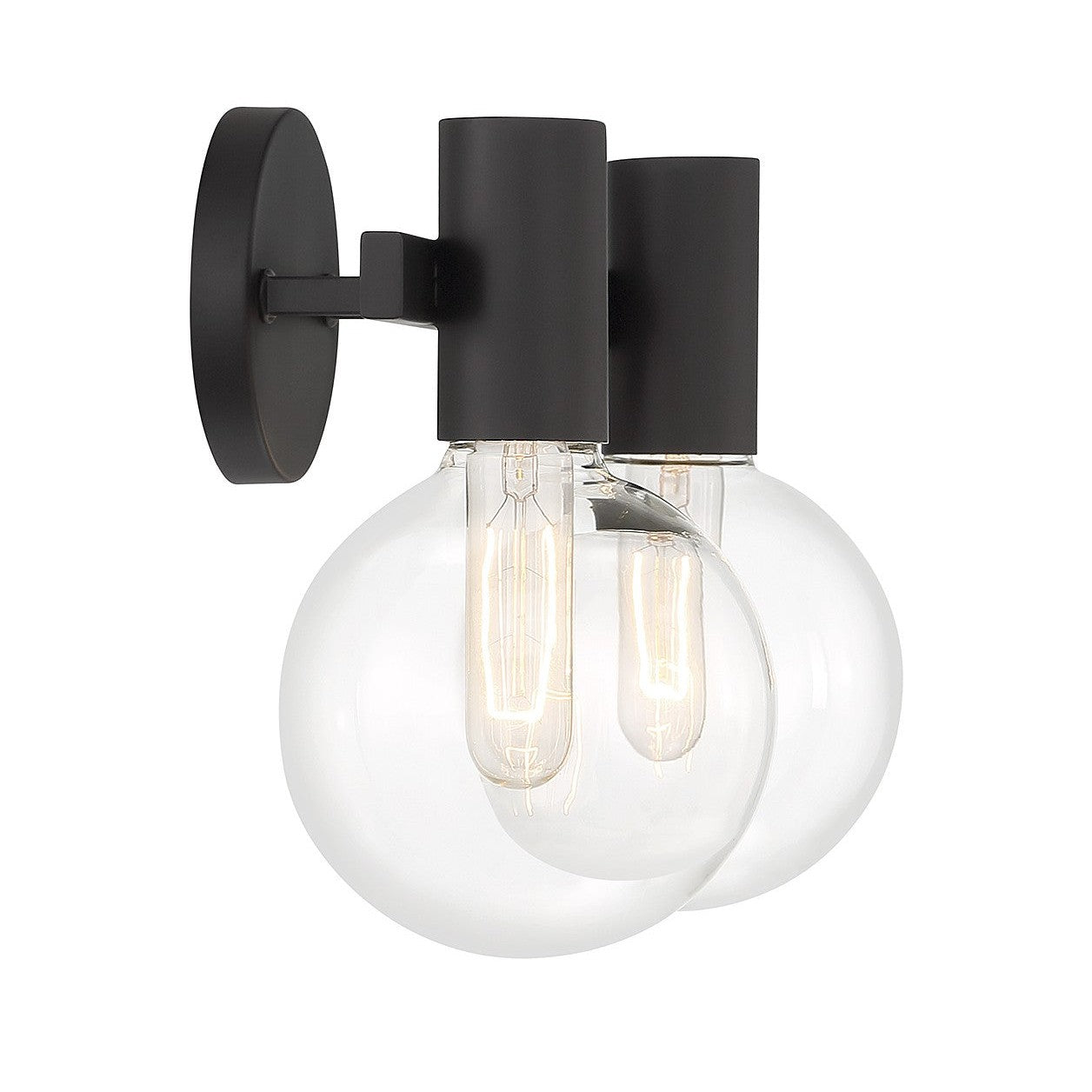 Savoy House - 8-3076-2-BK - Two Light Bathroom Vanity - Wright - Matte Black