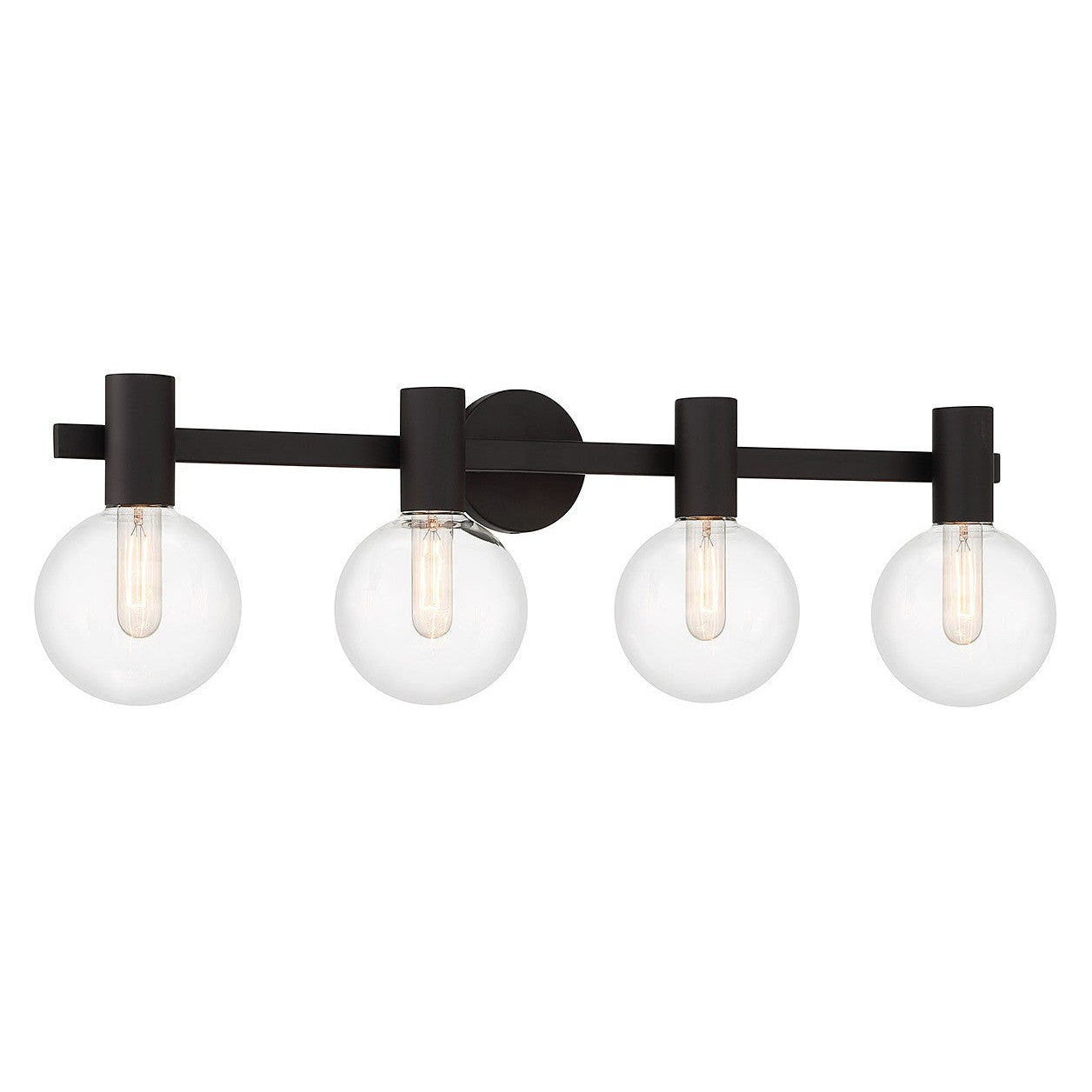 Savoy House - 8-3076-4-BK - Four Light Bathroom Vanity - Wright - Matte Black