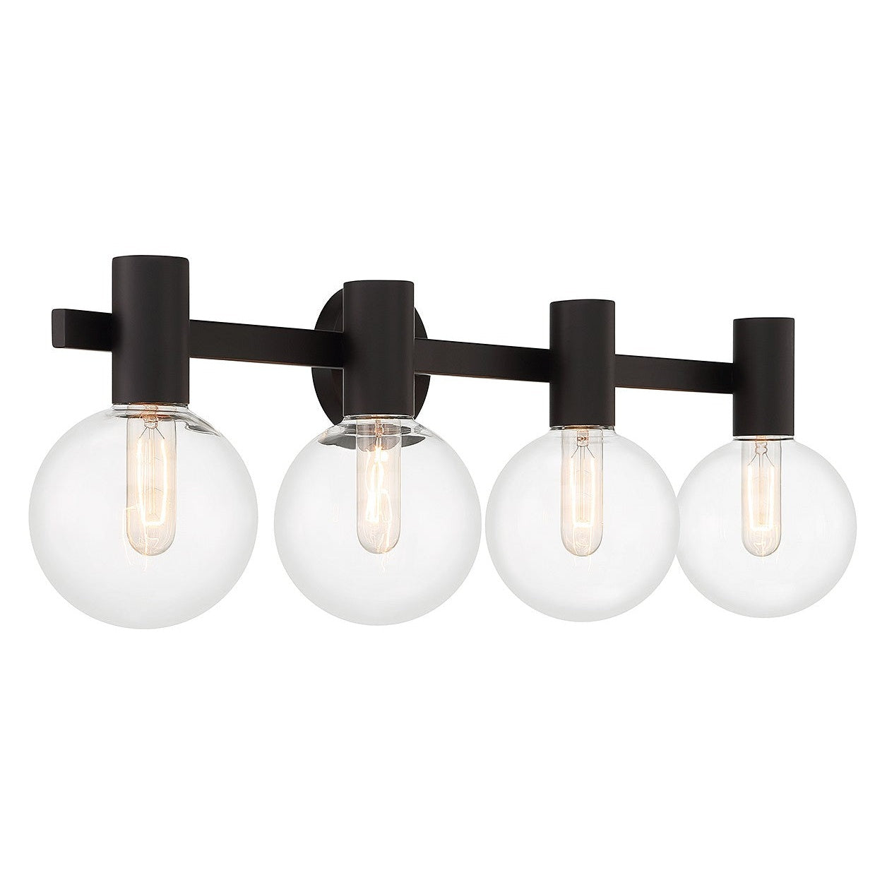 Savoy House - 8-3076-4-BK - Four Light Bathroom Vanity - Wright - Matte Black