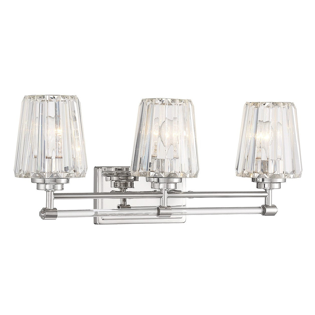 Savoy House - 8-6001-3-109 - Three Light Bathroom Vanity - Garnet - Polished Nickel