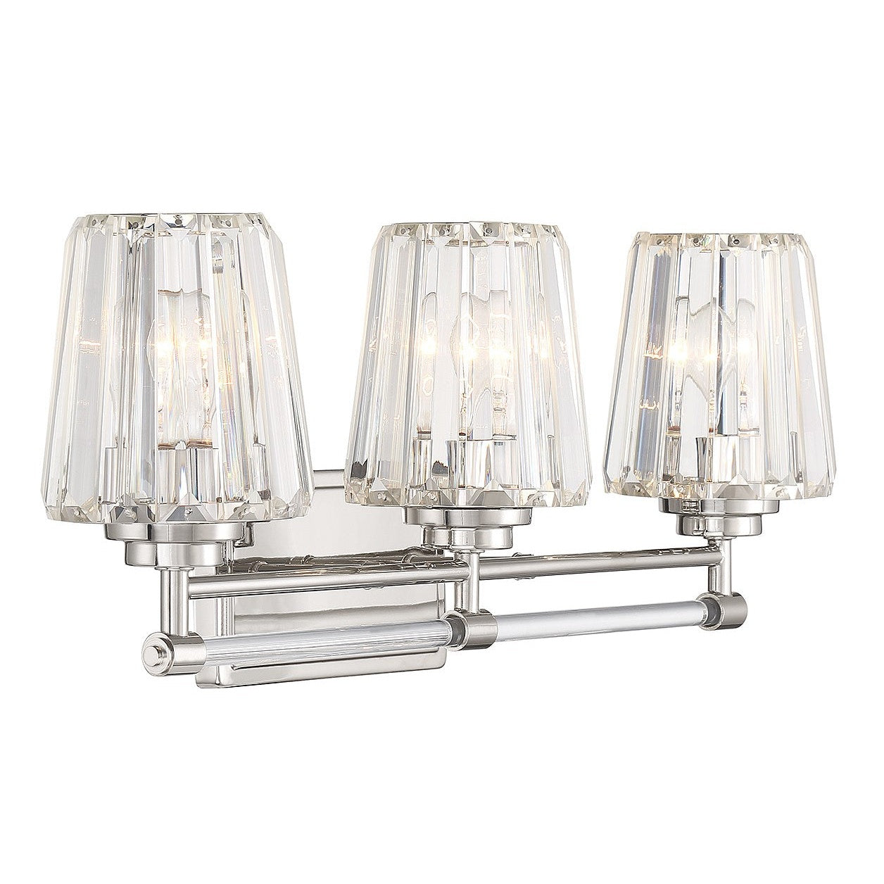 Savoy House - 8-6001-3-109 - Three Light Bathroom Vanity - Garnet - Polished Nickel