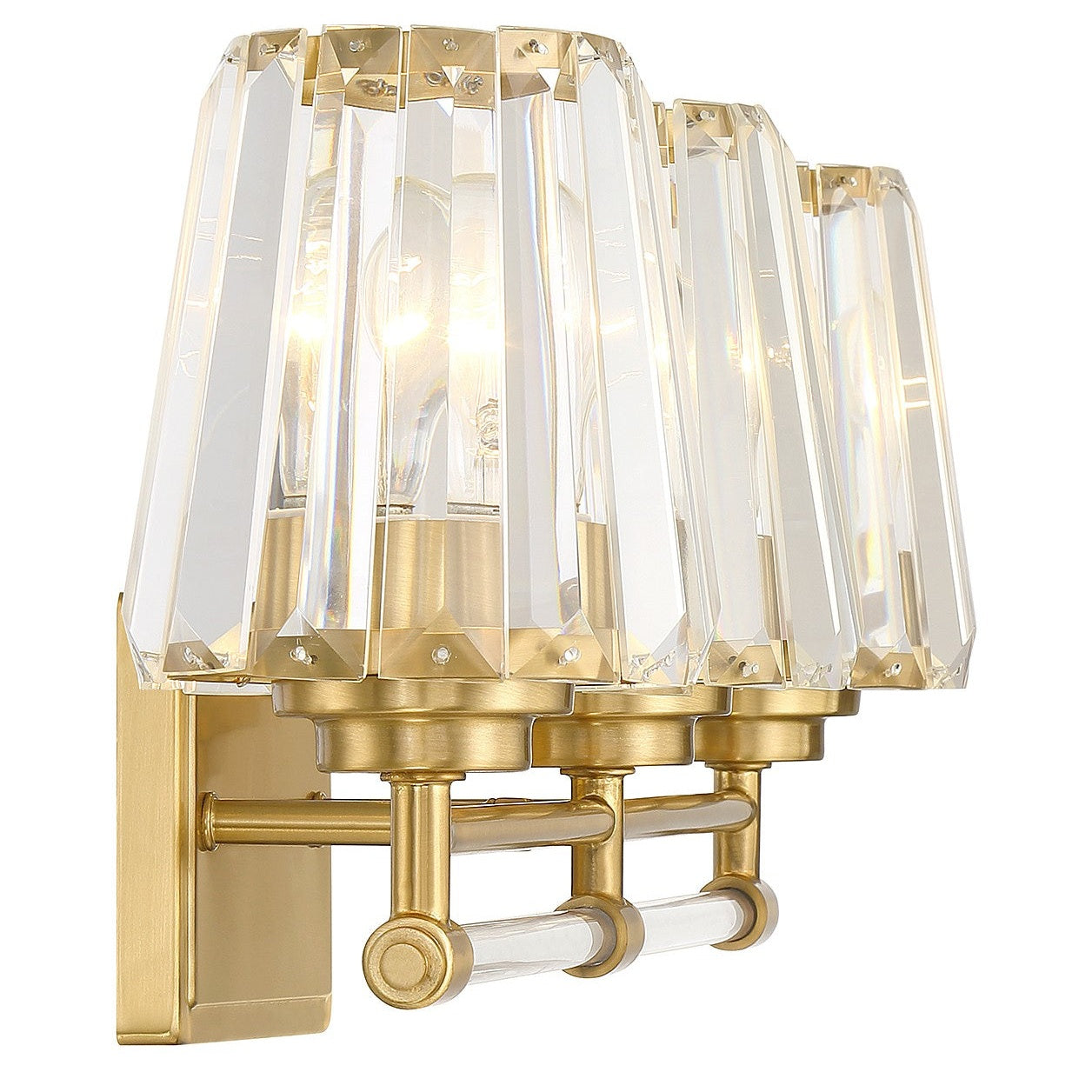 Savoy House - 8-6001-3-322 - Three Light Bathroom Vanity - Garnet - Warm Brass