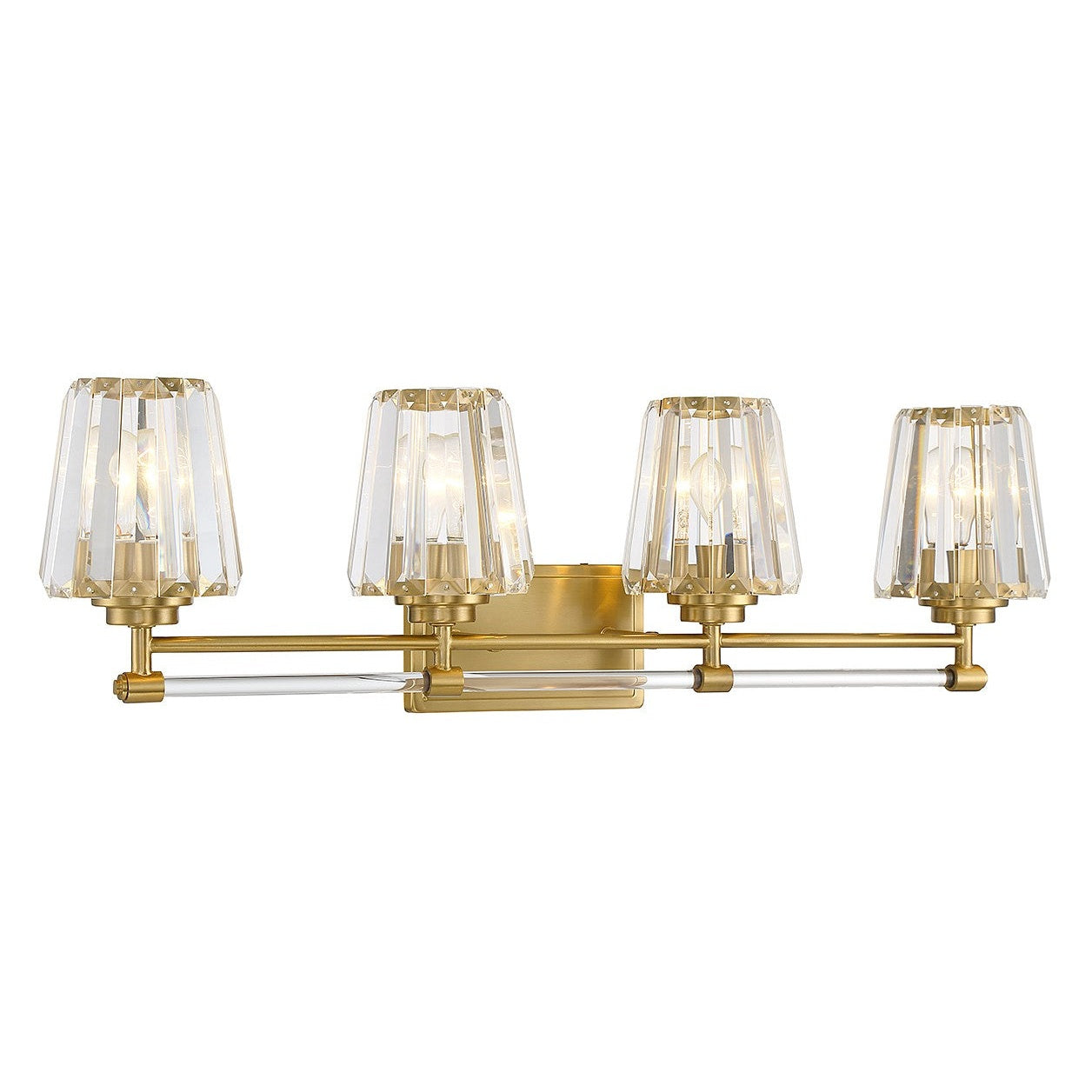 Savoy House - 8-6001-4-322 - Four Light Bathroom Vanity - Garnet - Warm Brass