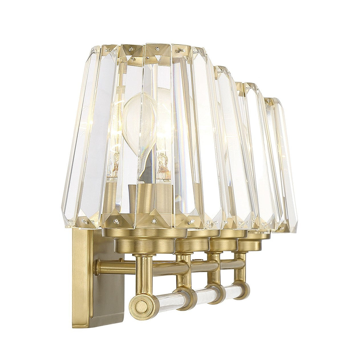 Savoy House - 8-6001-4-322 - Four Light Bathroom Vanity - Garnet - Warm Brass