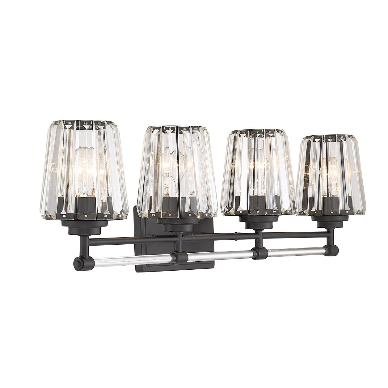 Savoy House - 8-6001-4-BK - Four Light Bathroom Vanity - Garnet - Matte Black