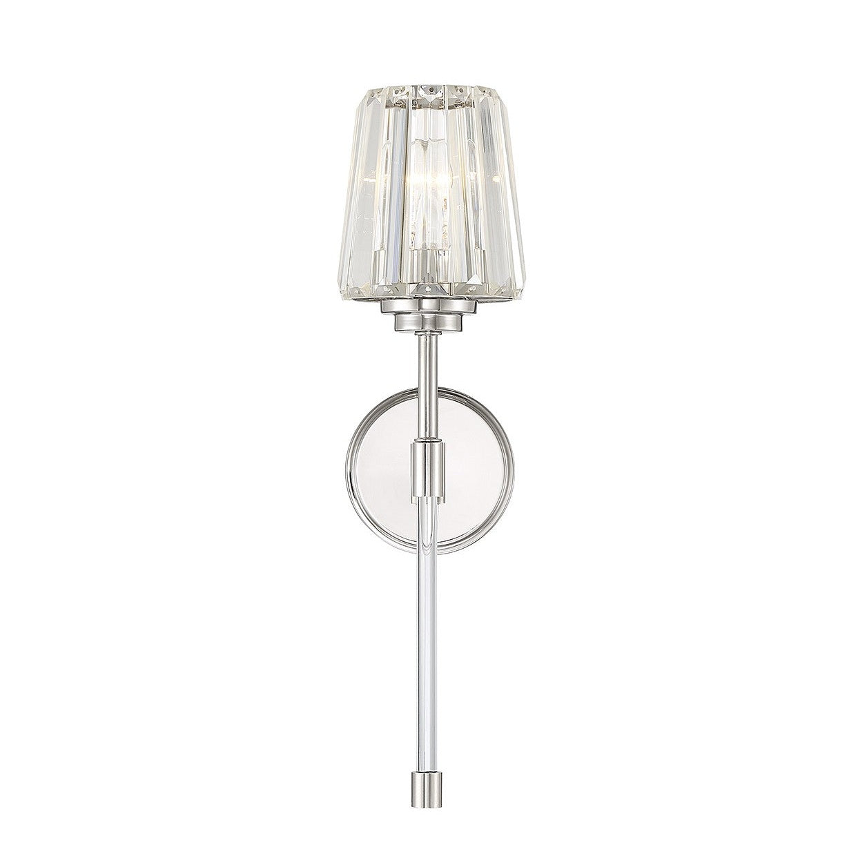 Savoy House - 9-6001-1-109 - One Light Wall Sconce - Garnet - Polished Nickel