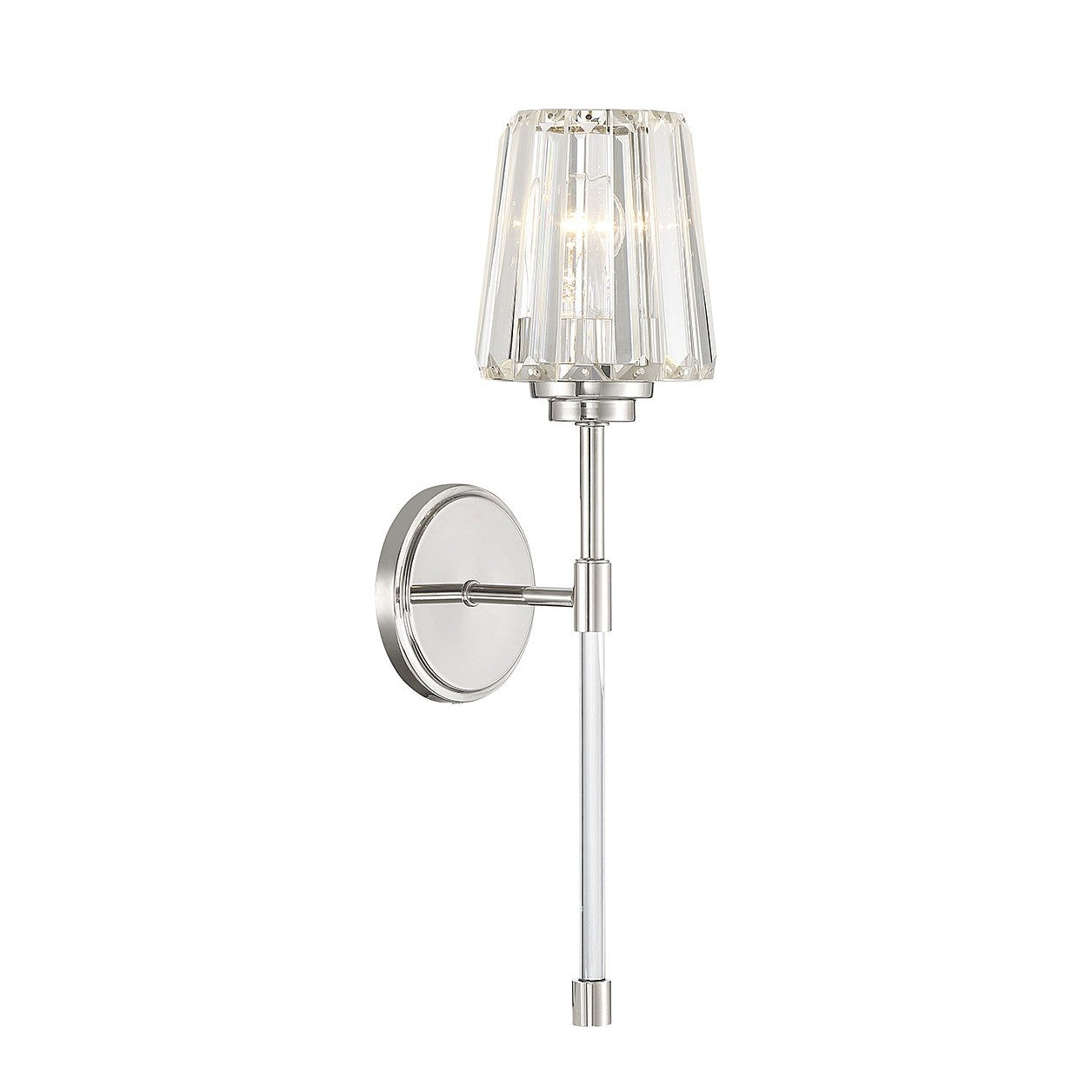 Savoy House - 9-6001-1-109 - One Light Wall Sconce - Garnet - Polished Nickel