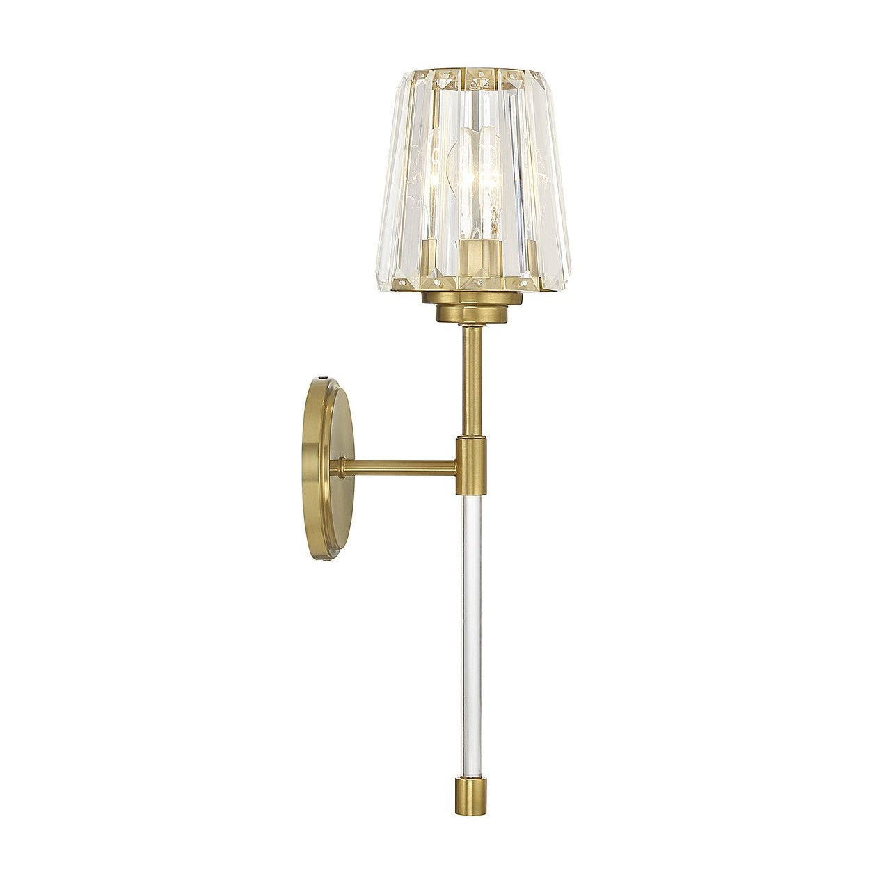 Savoy House - 9-6001-1-322 - One Light Wall Sconce - Garnet - Warm Brass