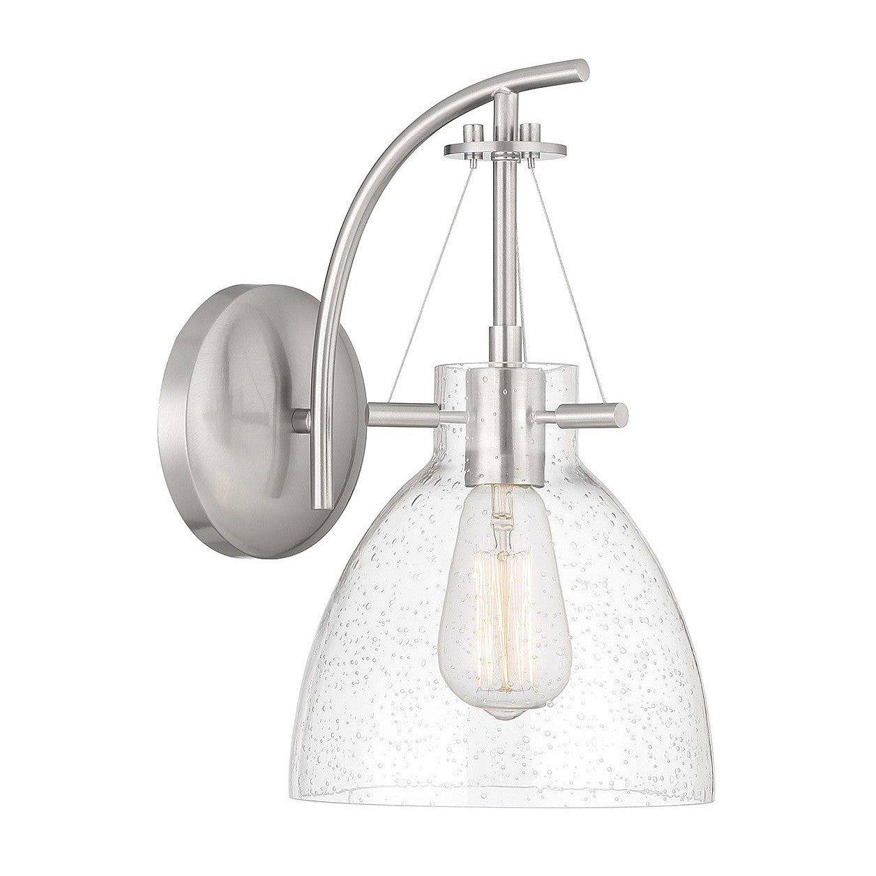 Savoy House - 9-7005-1-SN - One Light Wall Sconce - Foster - Satin Nickel