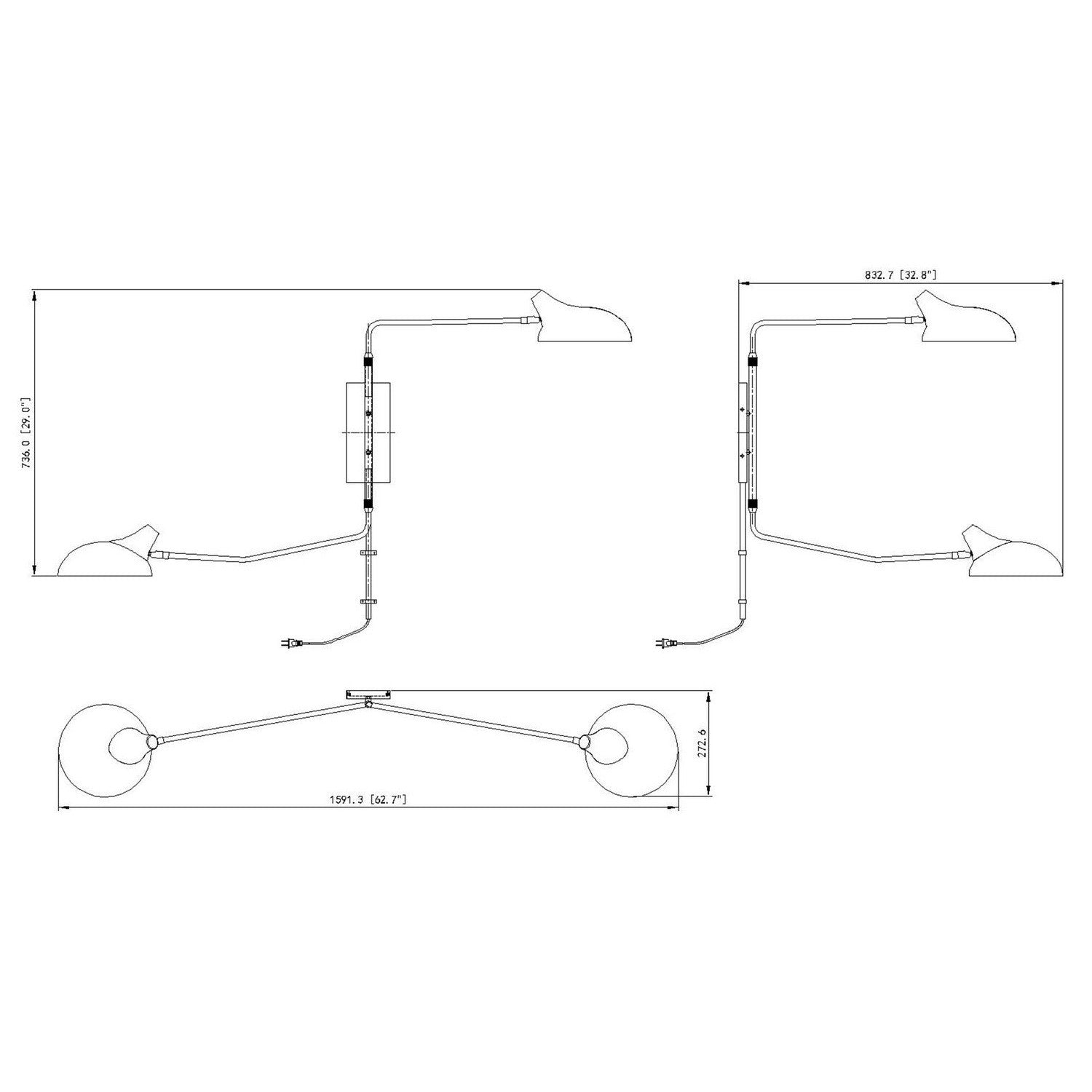 Z-Lite - 1942-2S-MB - Two Light Wall Sconce - Bellamy - Matte Black