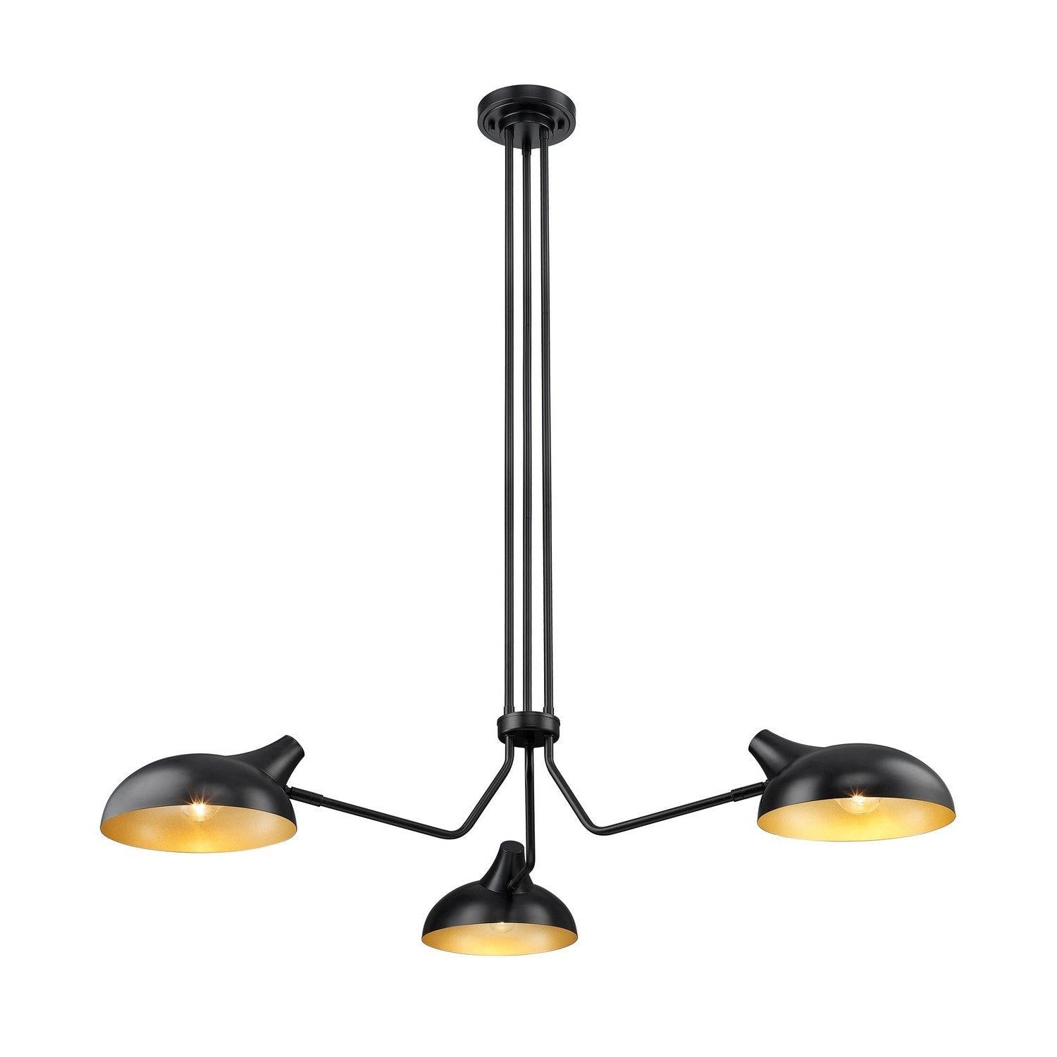 Z-Lite - 1942-3MB - Three Light Chandelier - Bellamy - Matte Black