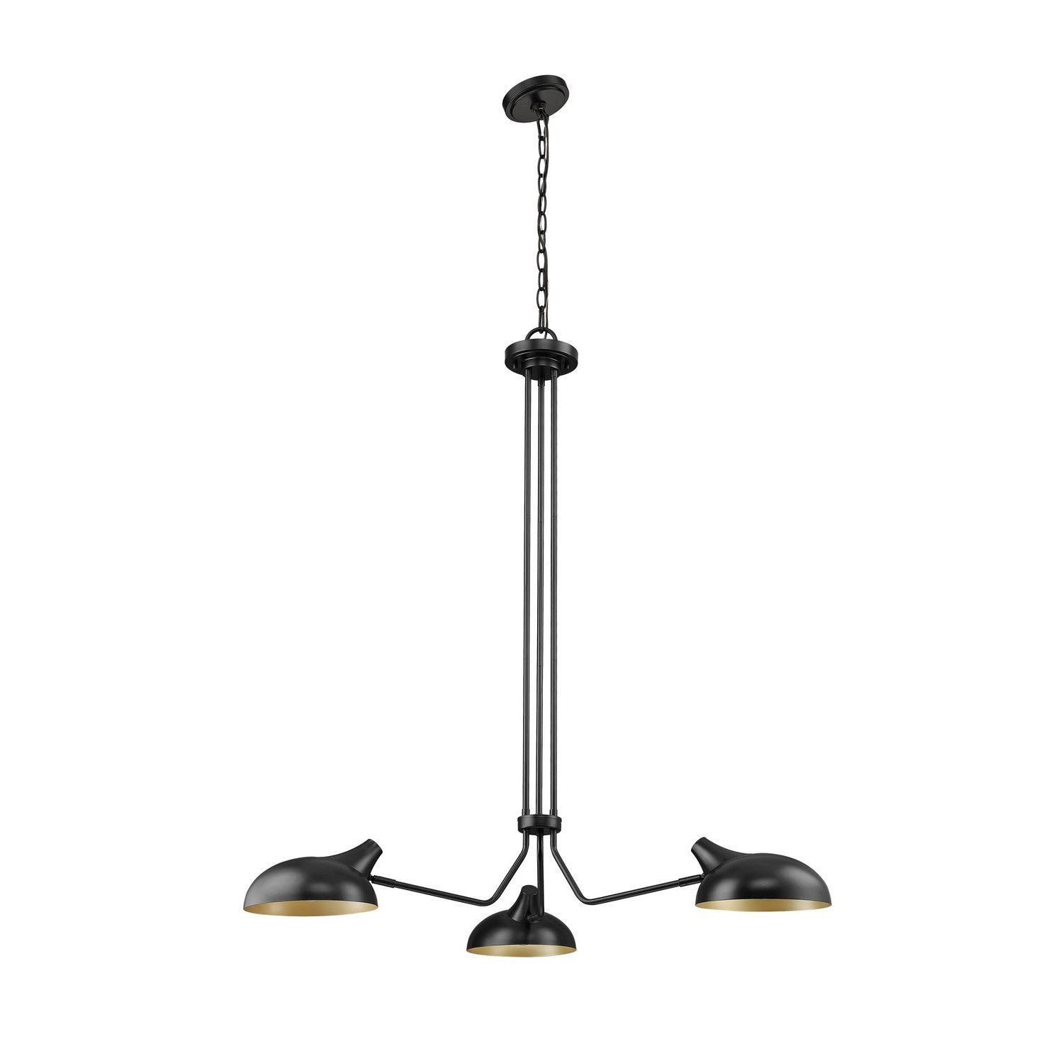 Z-Lite - 1942-3MB - Three Light Chandelier - Bellamy - Matte Black