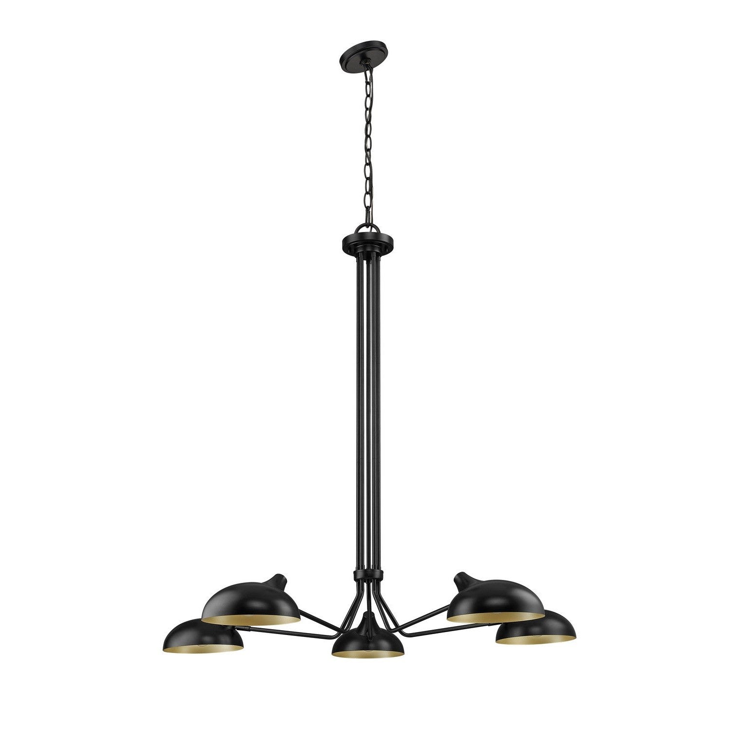 Z-Lite - 1942-5MB - Five Light Chandelier - Bellamy - Matte Black