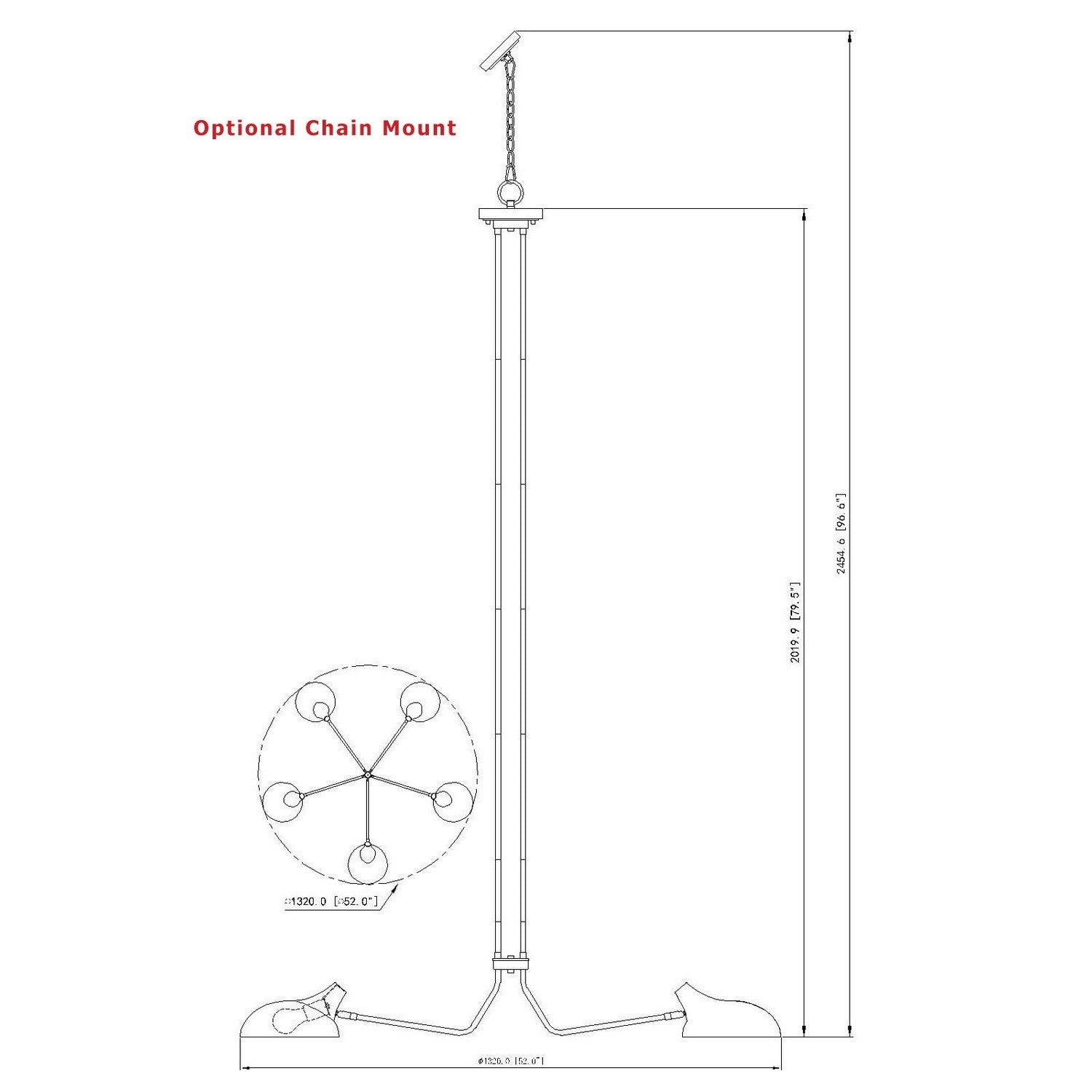 Z-Lite - 1942-5MB - Five Light Chandelier - Bellamy - Matte Black
