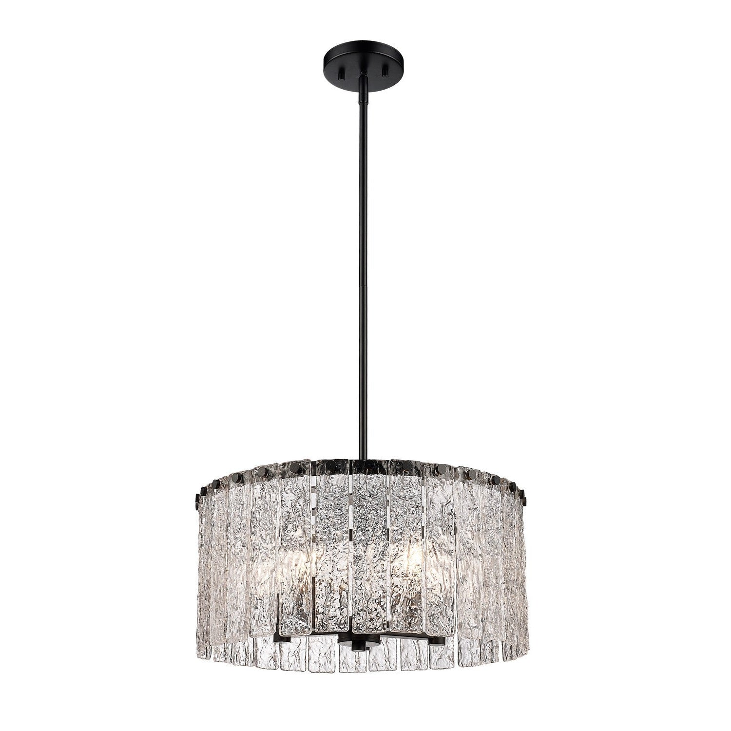Z-Lite - 1943P18-MB - Five Light Pendant - Glacier - Matte Black