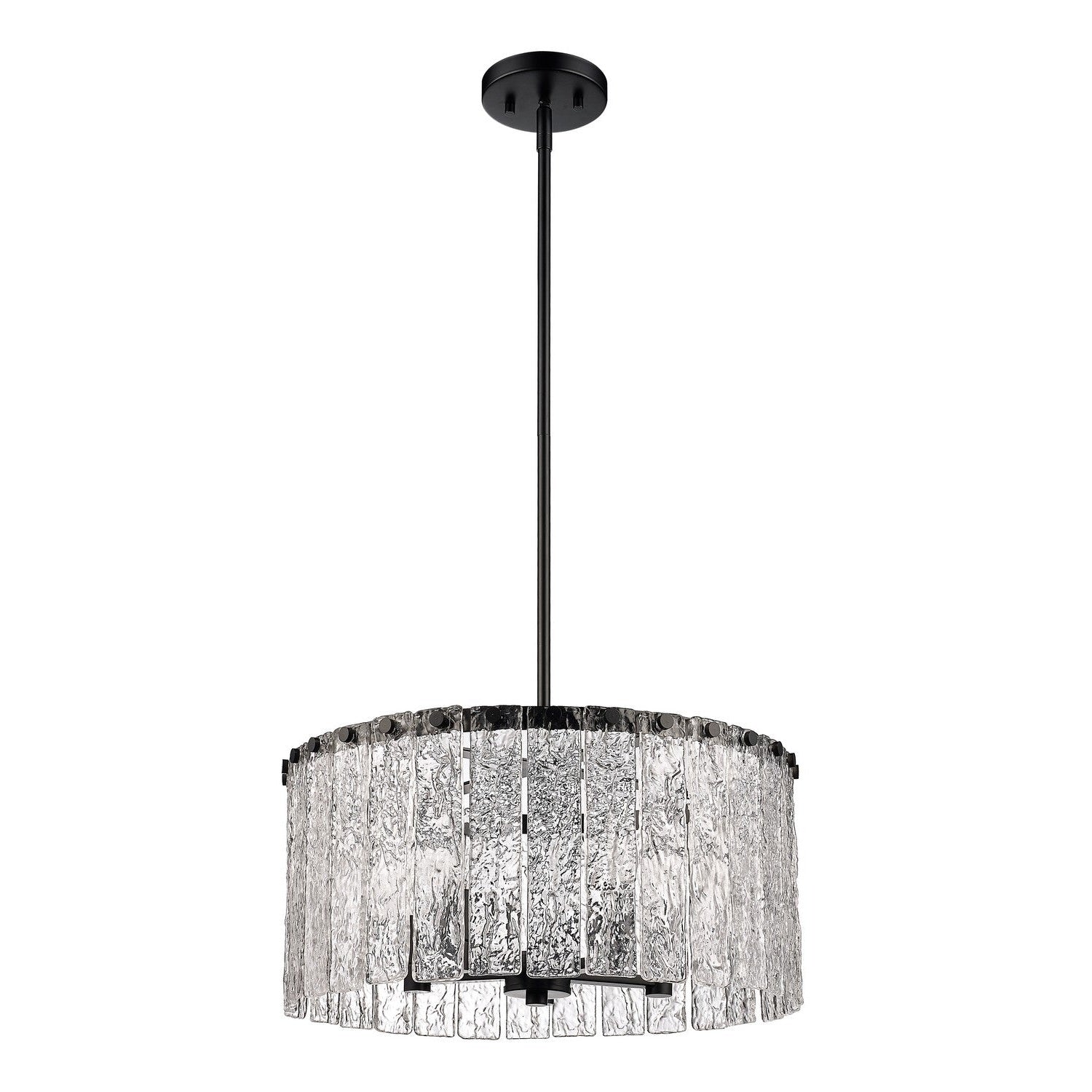 Z-Lite - 1943P18-MB - Five Light Pendant - Glacier - Matte Black