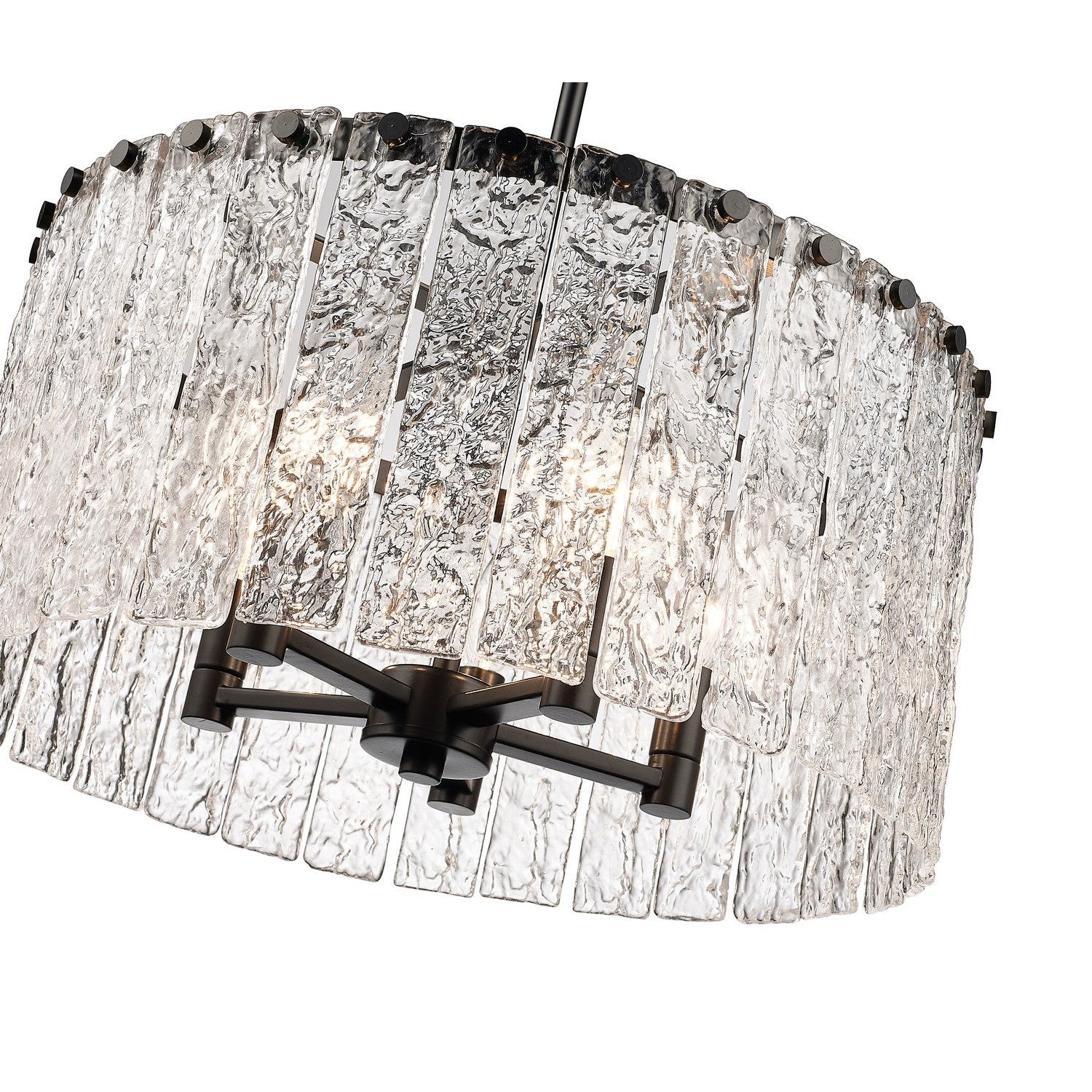 Z-Lite - 1943P18-MB - Five Light Pendant - Glacier - Matte Black