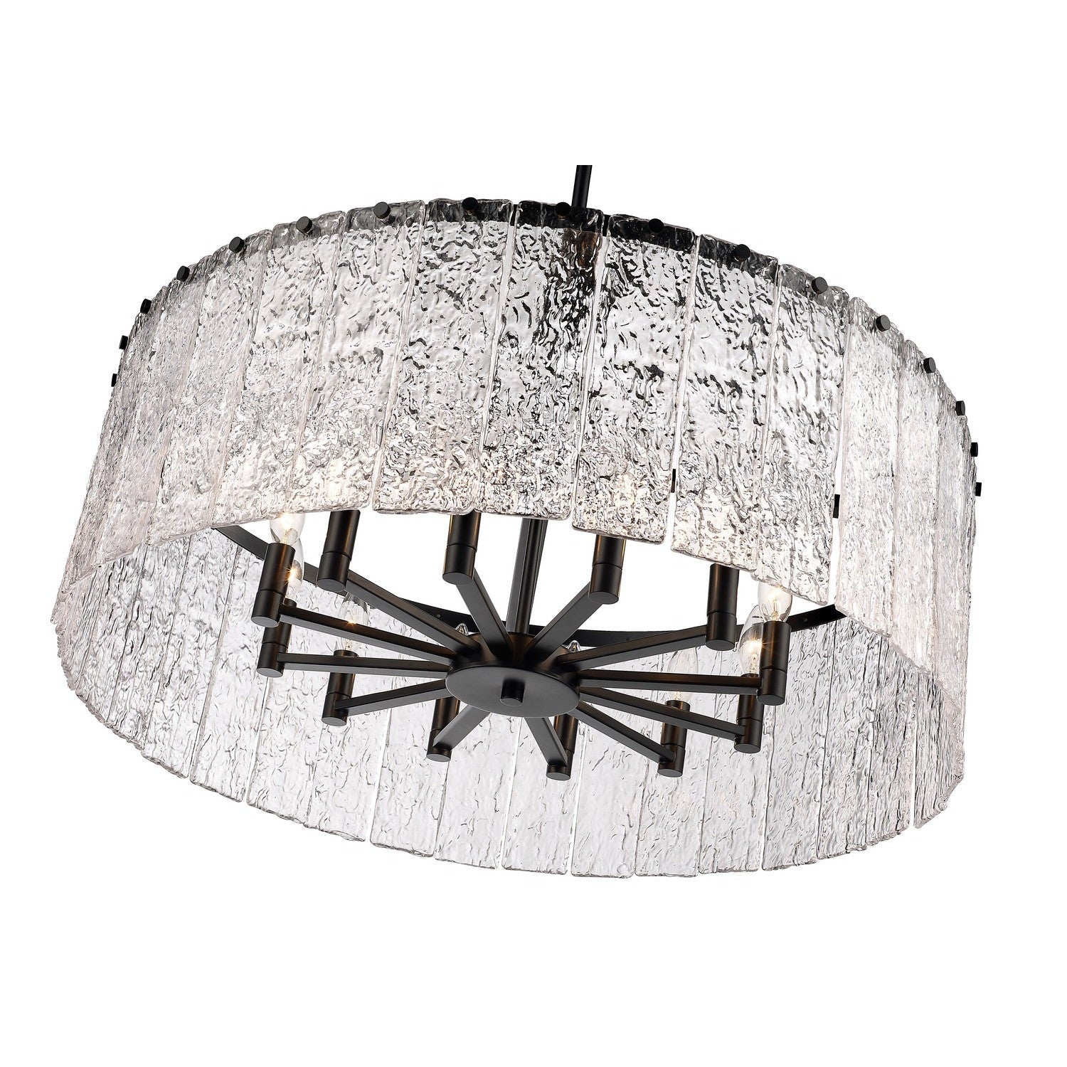 Z-Lite - 1943P32-MB - 12 Light Chandelier - Glacier - Matte Black