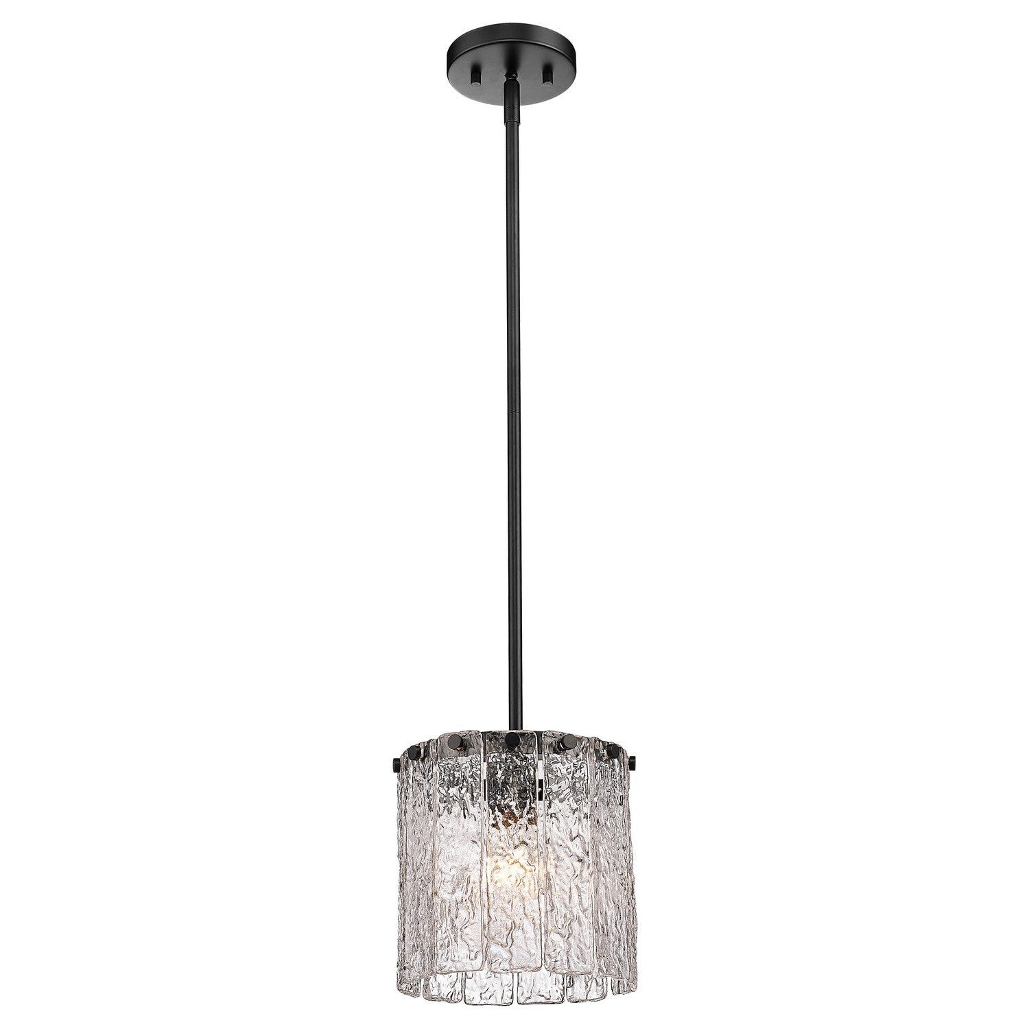Z-Lite - 1943P8-MB - One Light Pendant - Glacier - Matte Black