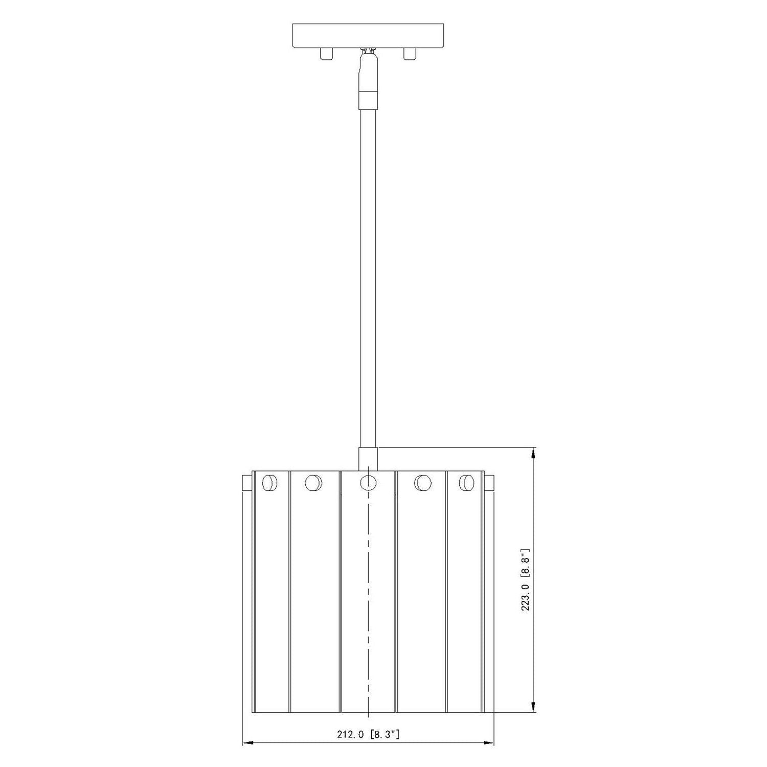 Z-Lite - 1943P8-MB - One Light Pendant - Glacier - Matte Black