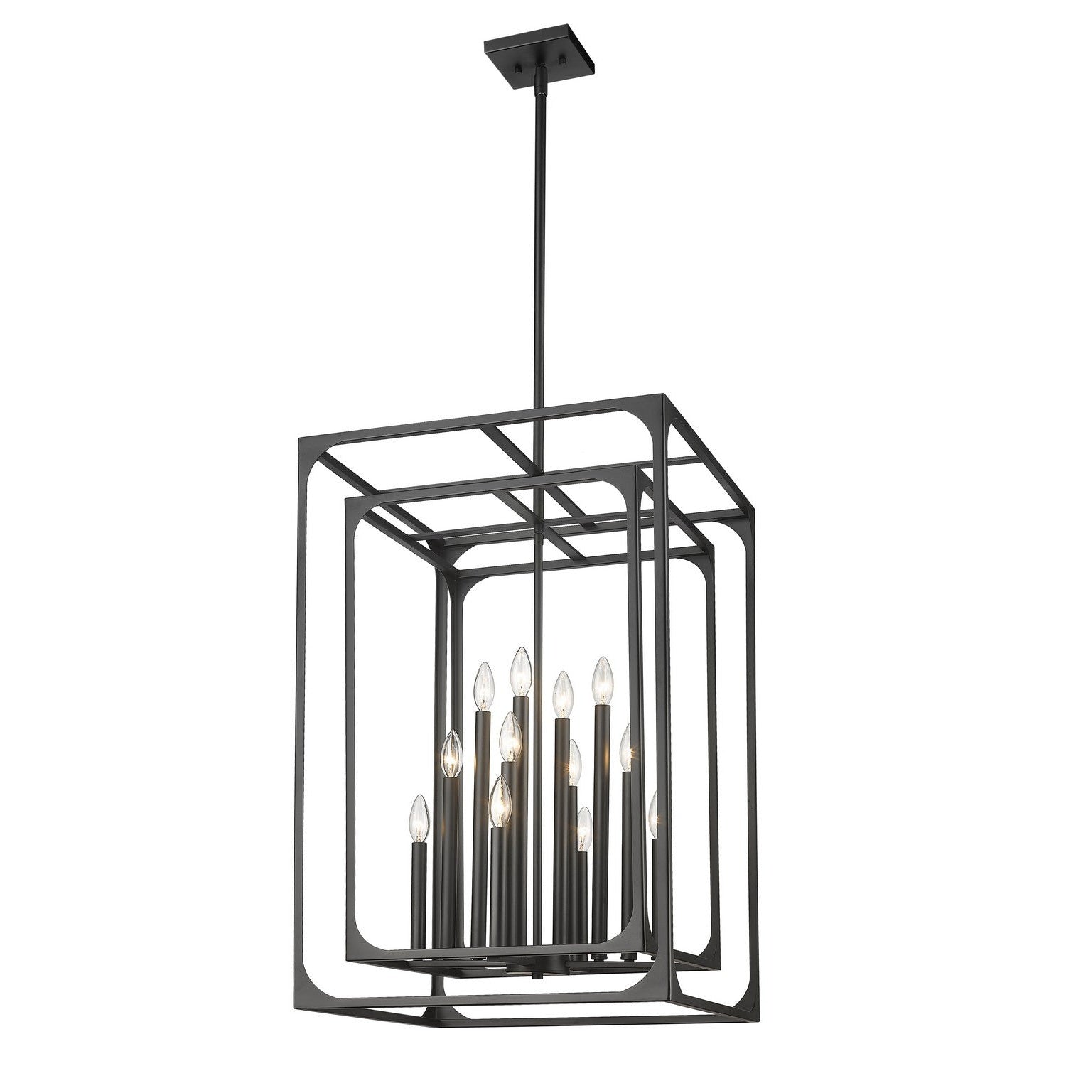 Z-Lite - 3038-12MB - 12 Light Chandelier - Easton - Matte Black