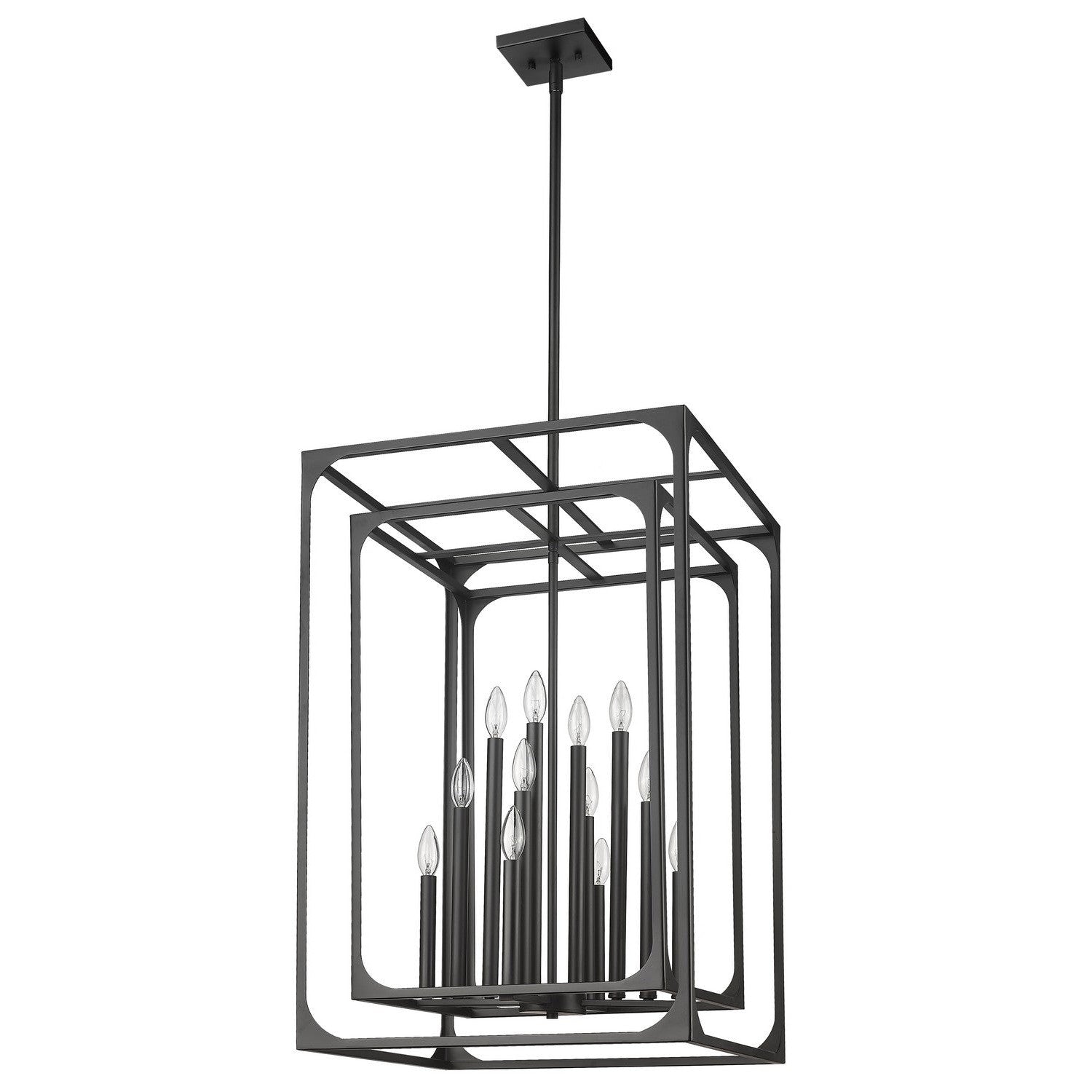 Z-Lite - 3038-12MB - 12 Light Chandelier - Easton - Matte Black