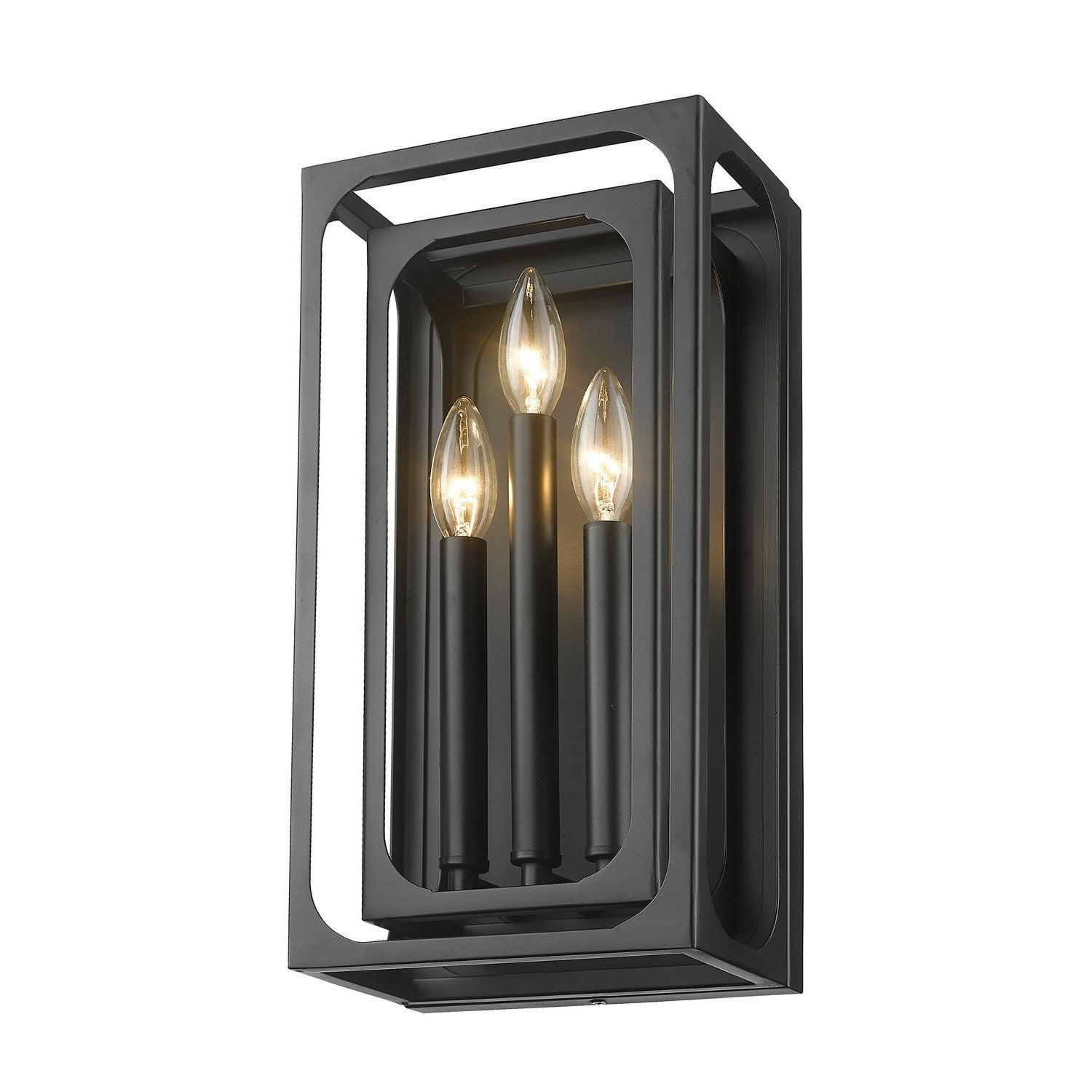 Z-Lite - 3038-3S-MB - Three Light Wall Sconce - Easton - Matte Black