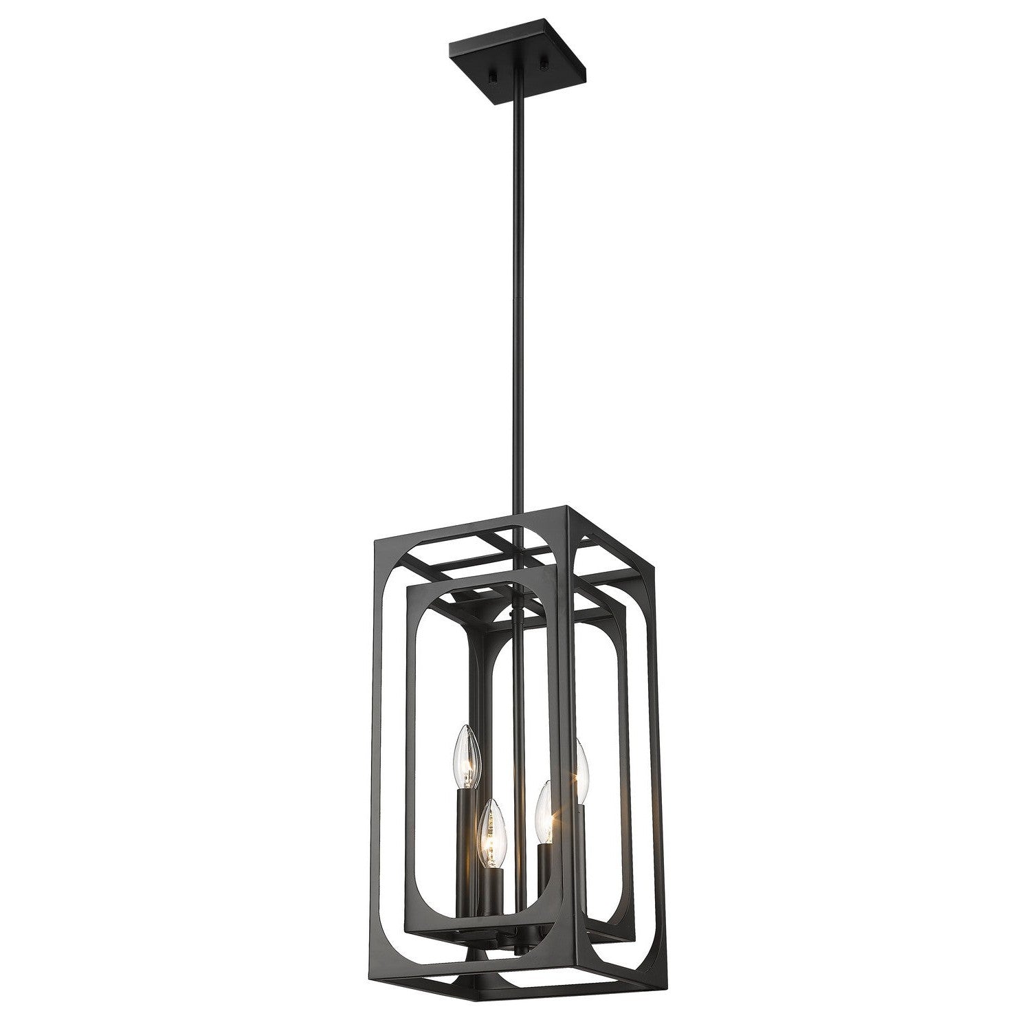 Z-Lite - 3038-4MB - Four Light Chandelier - Easton - Matte Black