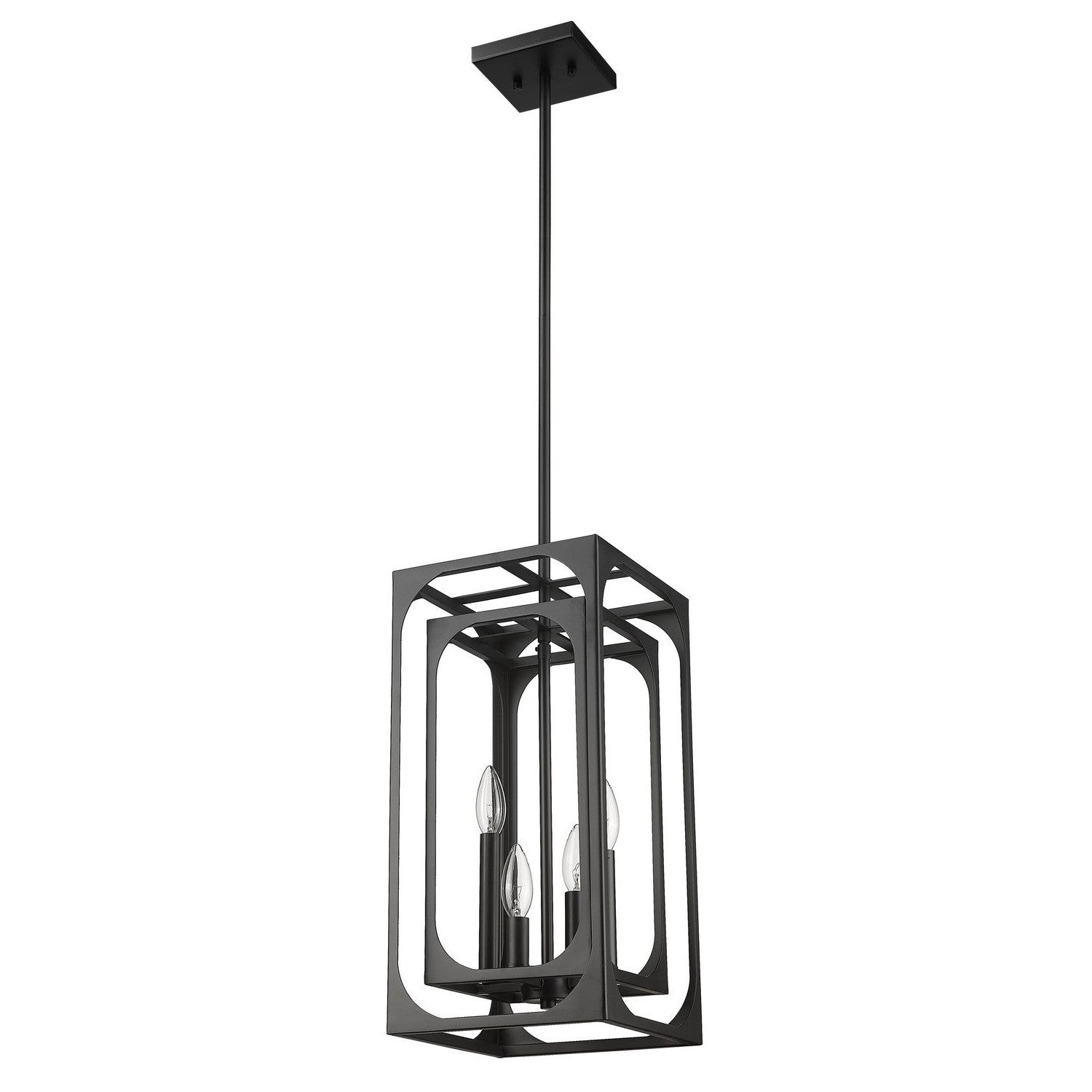 Z-Lite - 3038-4MB - Four Light Chandelier - Easton - Matte Black