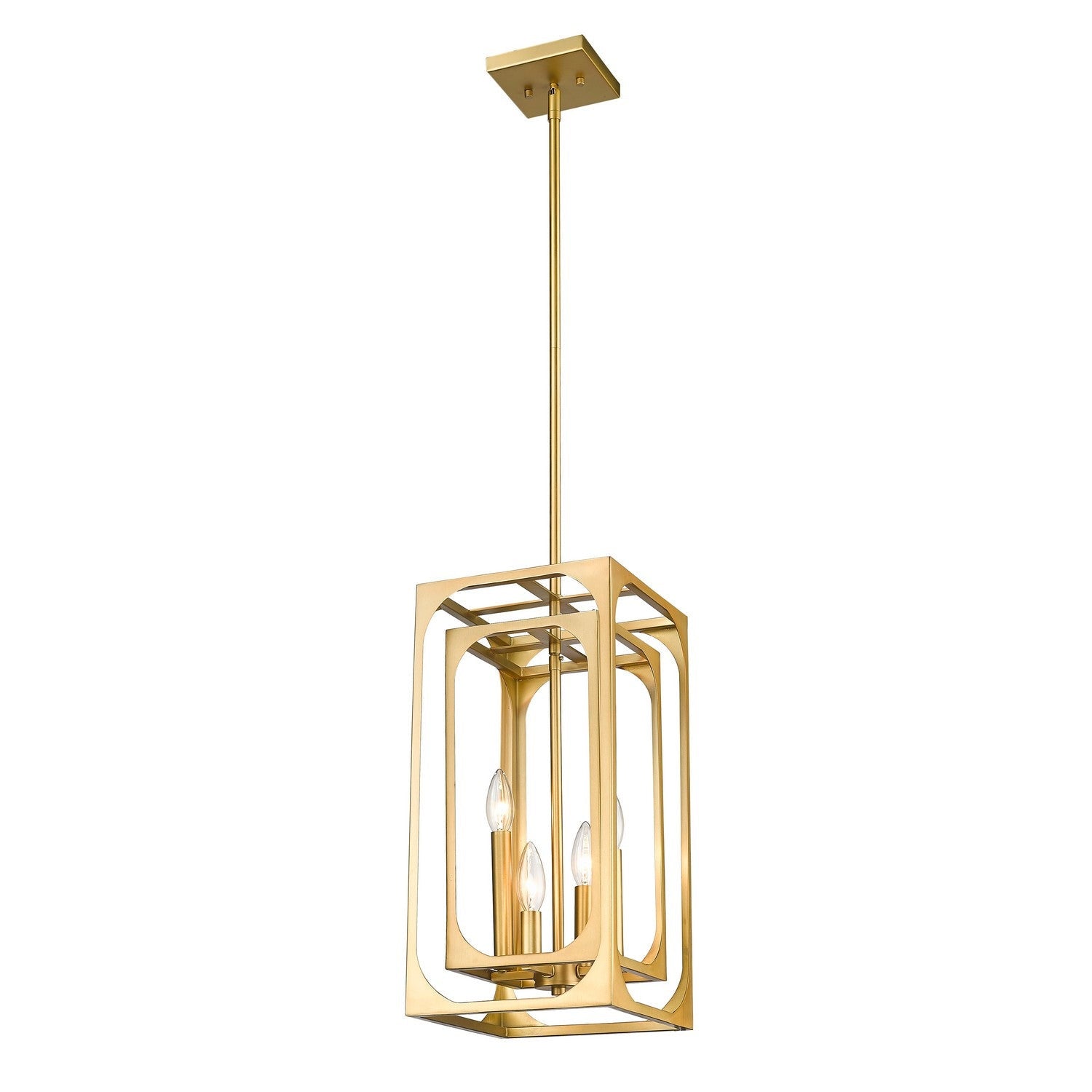 Z-Lite - 3038-4RB - Four Light Chandelier - Easton - Rubbed Brass