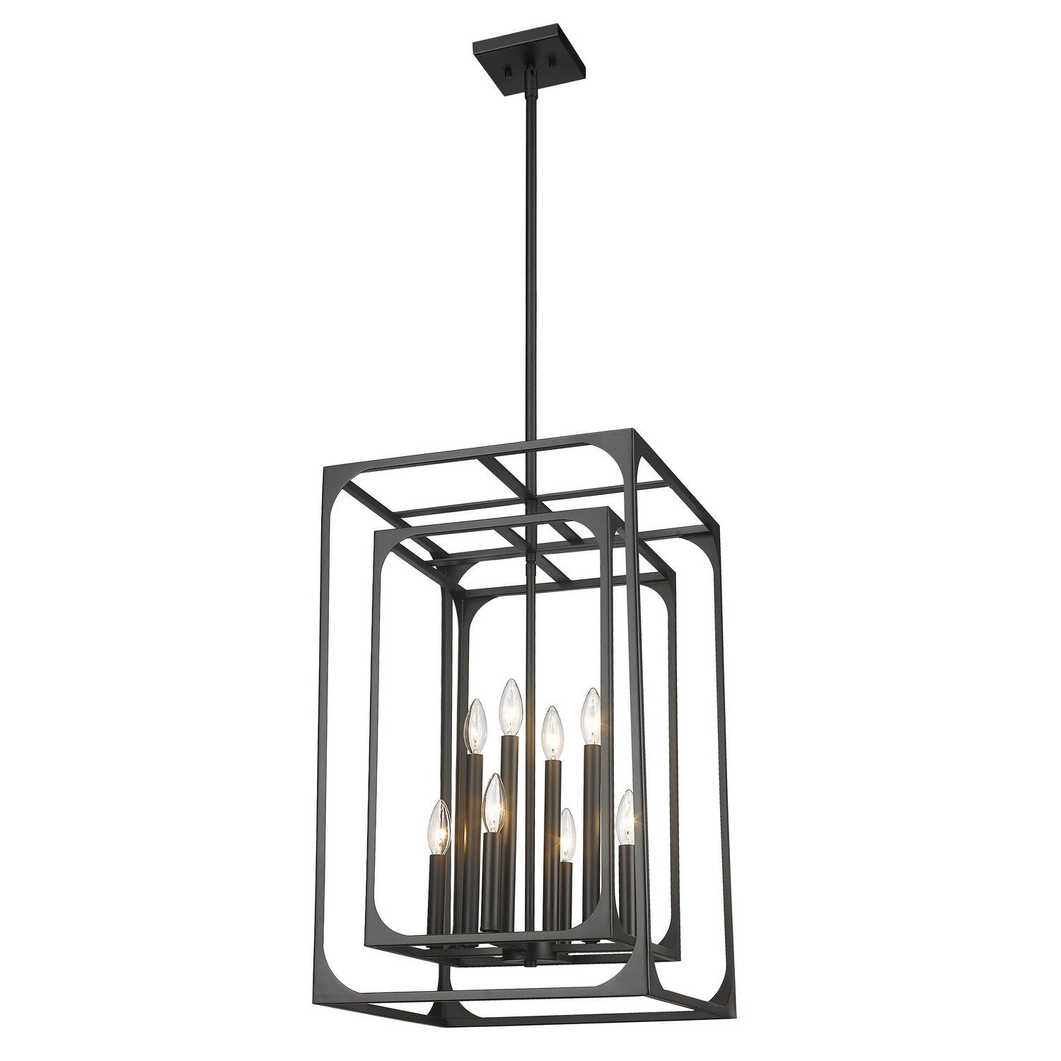 Z-Lite - 3038-8MB - Eight Light Chandelier - Easton - Matte Black