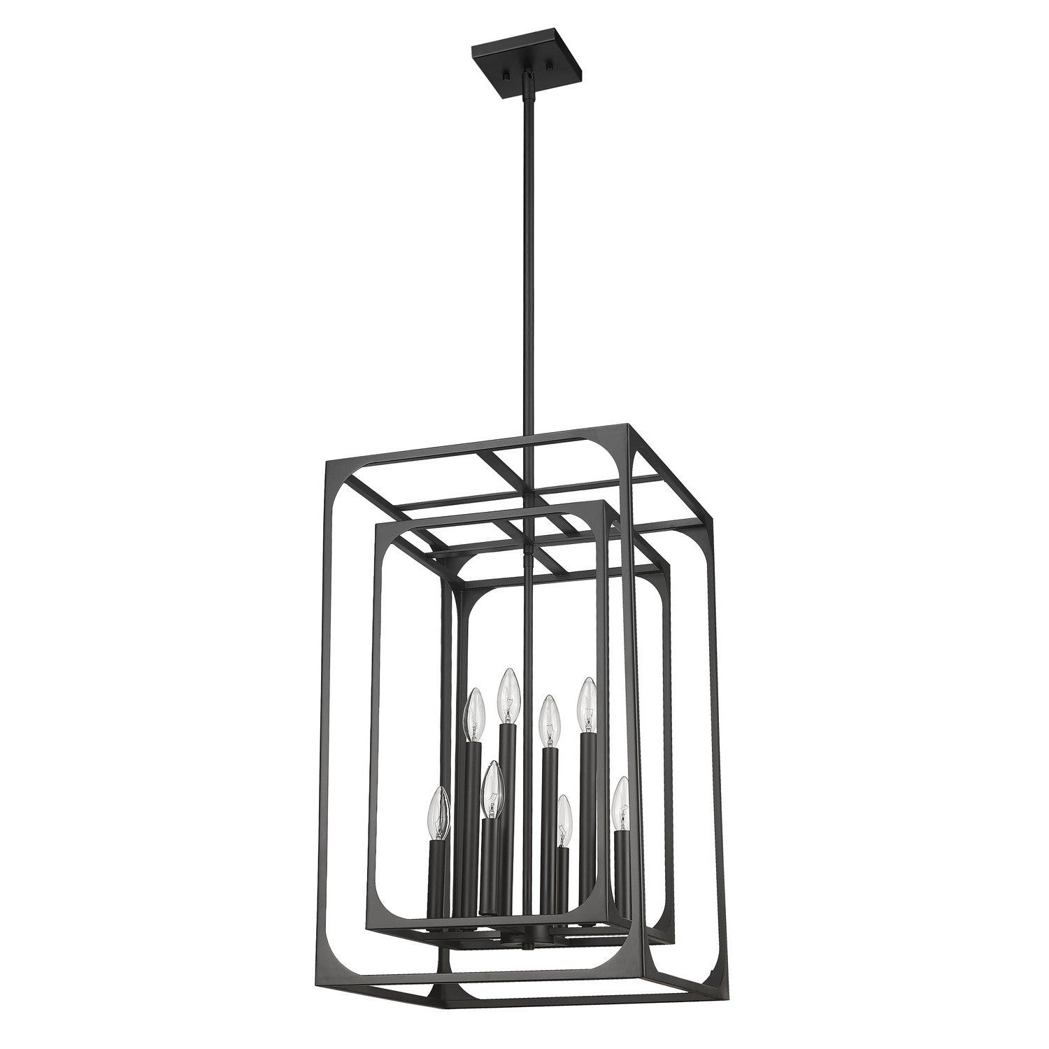 Z-Lite - 3038-8MB - Eight Light Chandelier - Easton - Matte Black