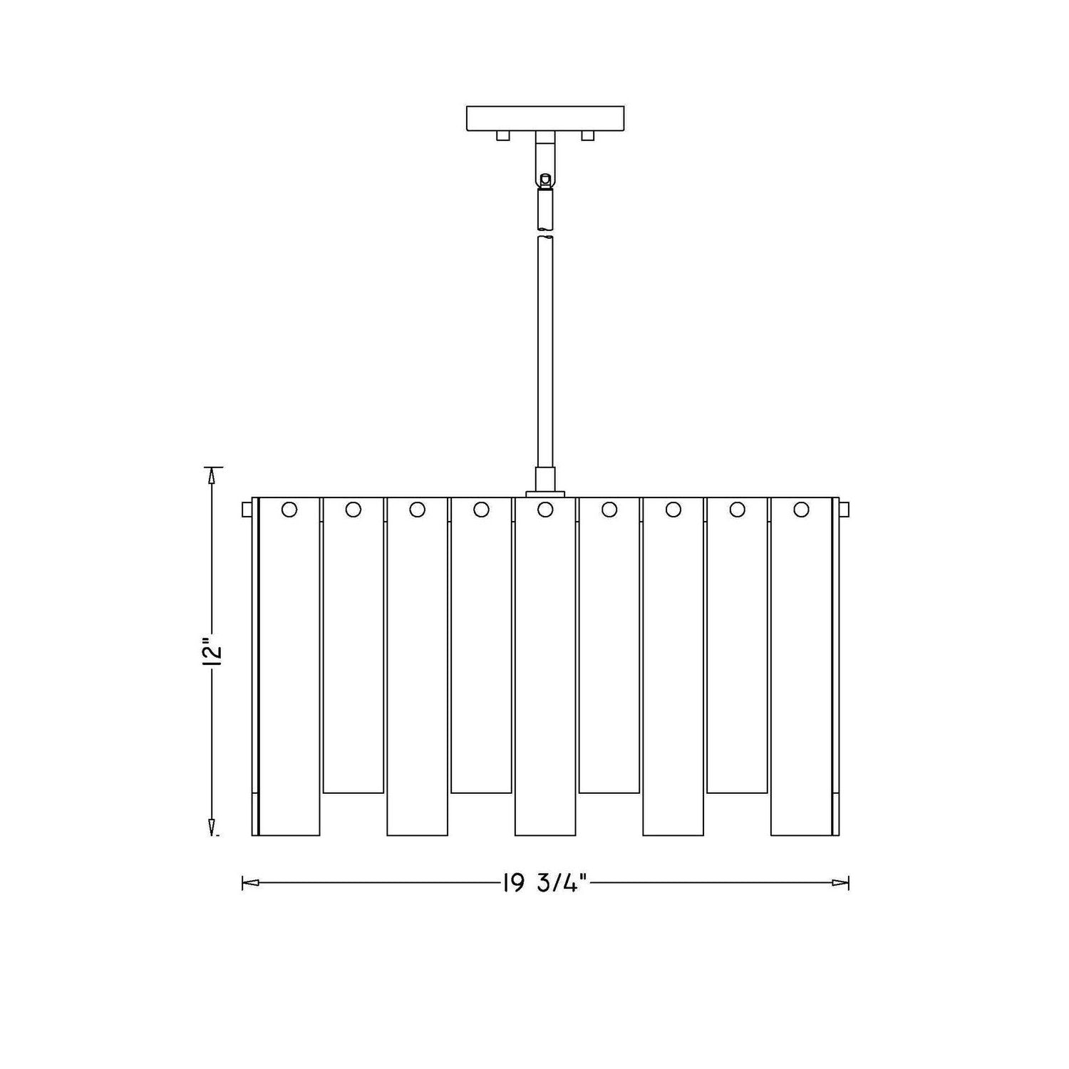 Z-Lite - 345P20-RB - Eight Light Chandelier - Viviana - Rubbed Brass