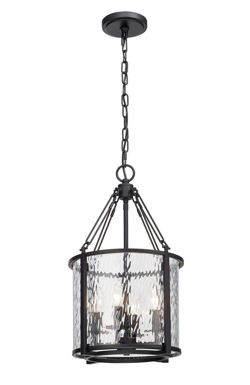 Z-Lite - 346P12-MB - Four Light Pendant - Barrington - Matte Black